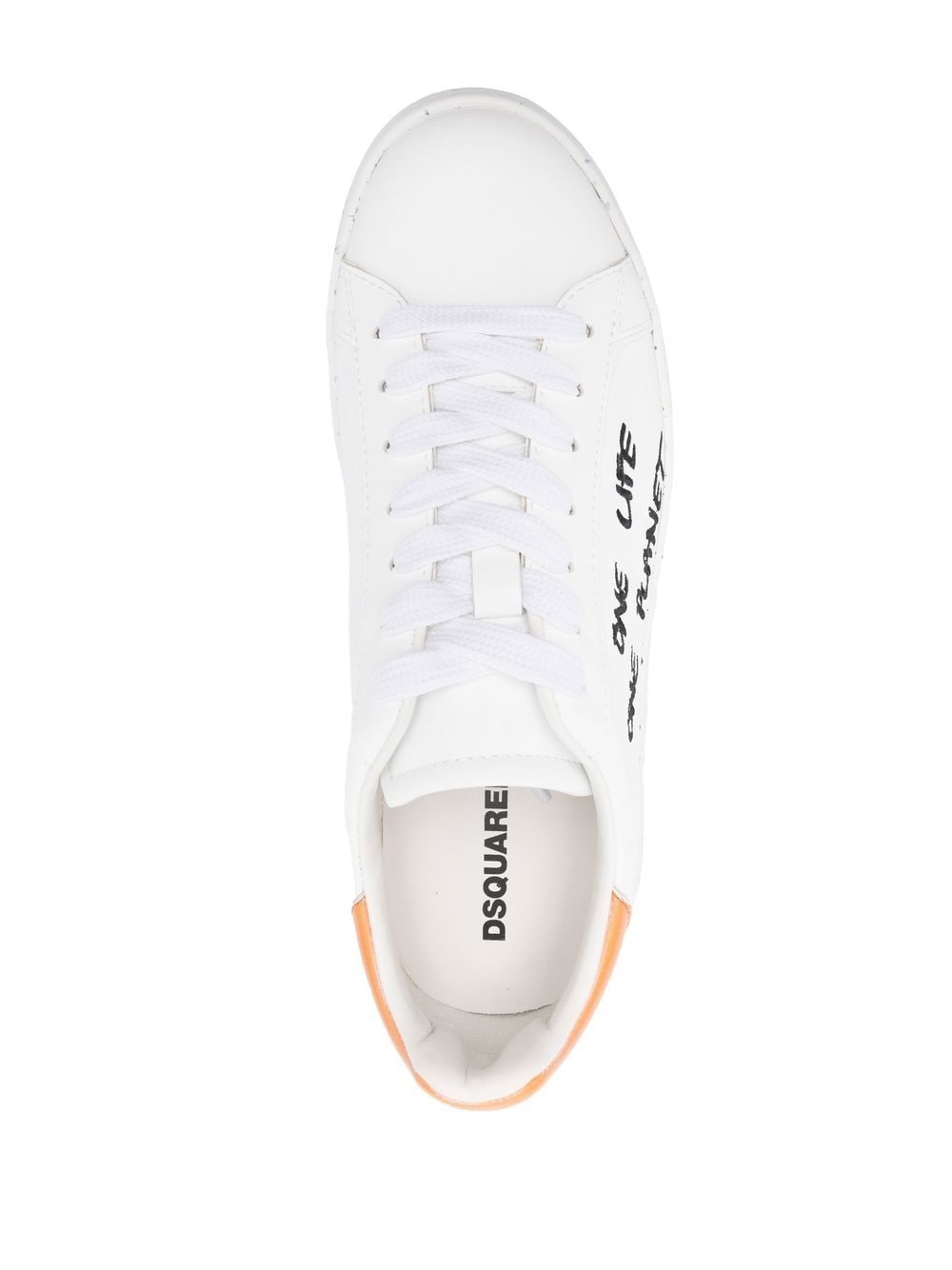 slogan-print low-top sneakers - 4