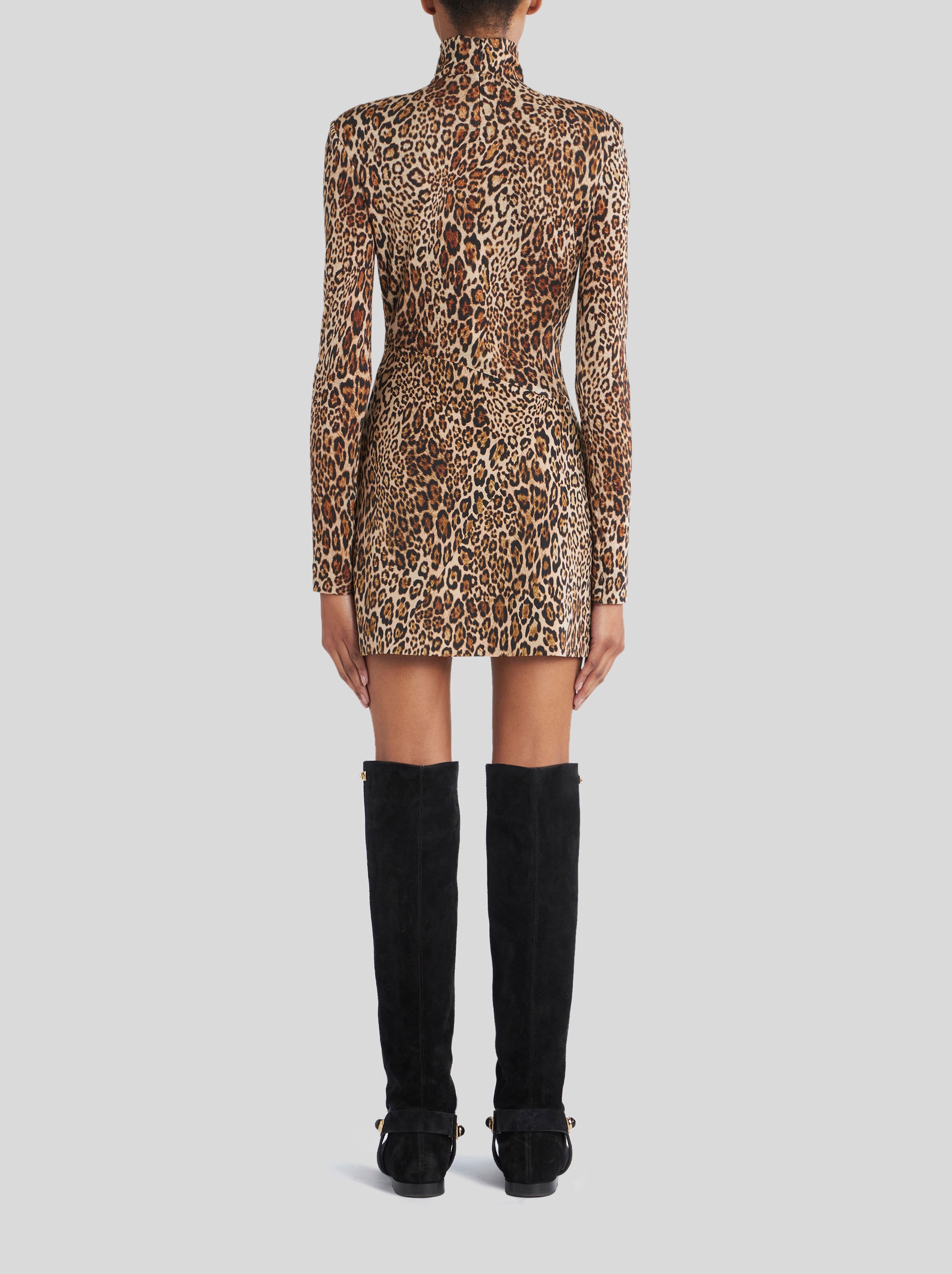 ANIMALIER WOOL DRESS - 4