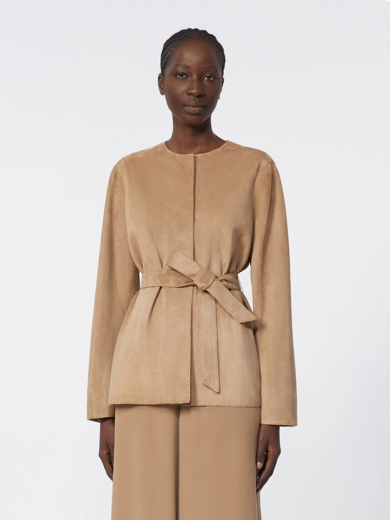 ABITO Suede jacket - HAZELNUT BROWN 3