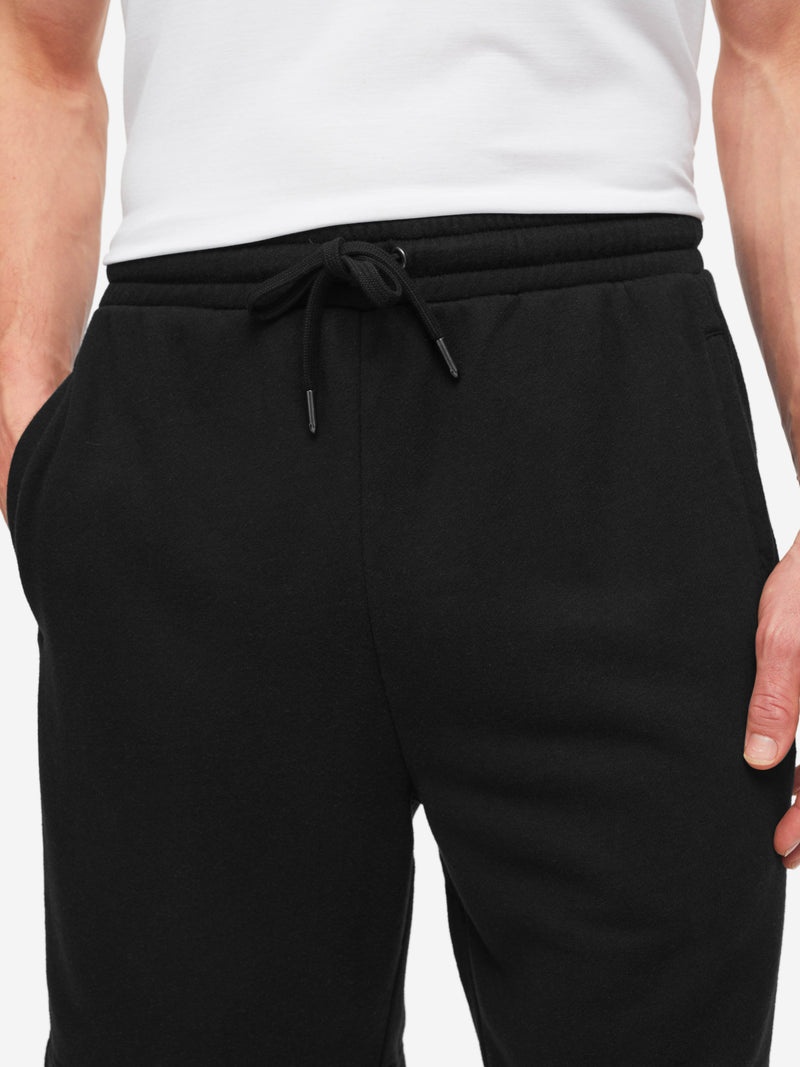Men's Sweat Shorts Quinn Cotton Modal Black - 5
