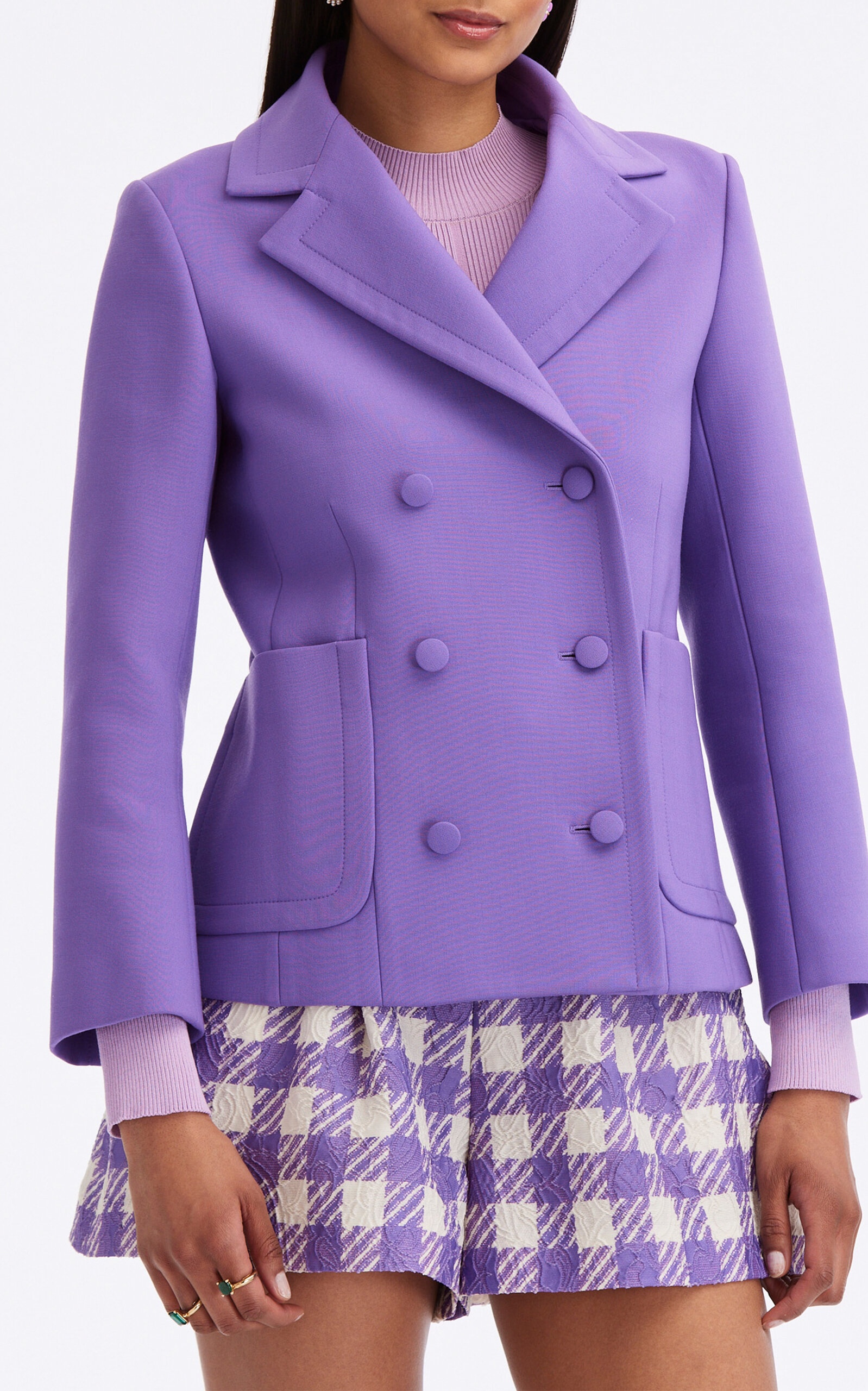 Stretch-Wool Jacket purple - 5