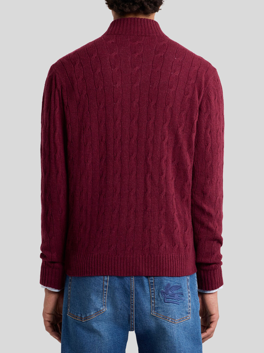 PLAIN-COLOURED CASHMERE CARDIGAN - 5