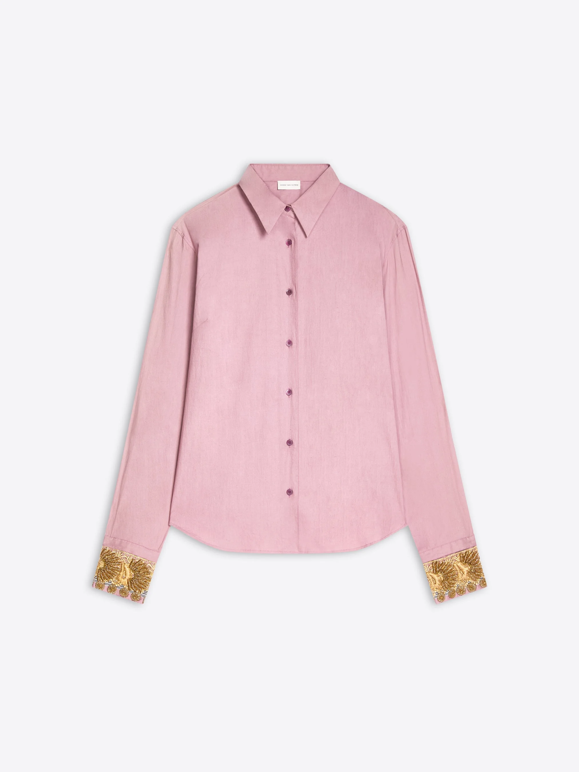 EMBROIDERED COTTON POPLIN SHIRT - 1