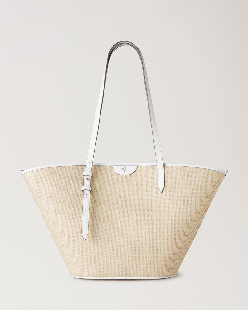 Basket Tote White Raffia 3