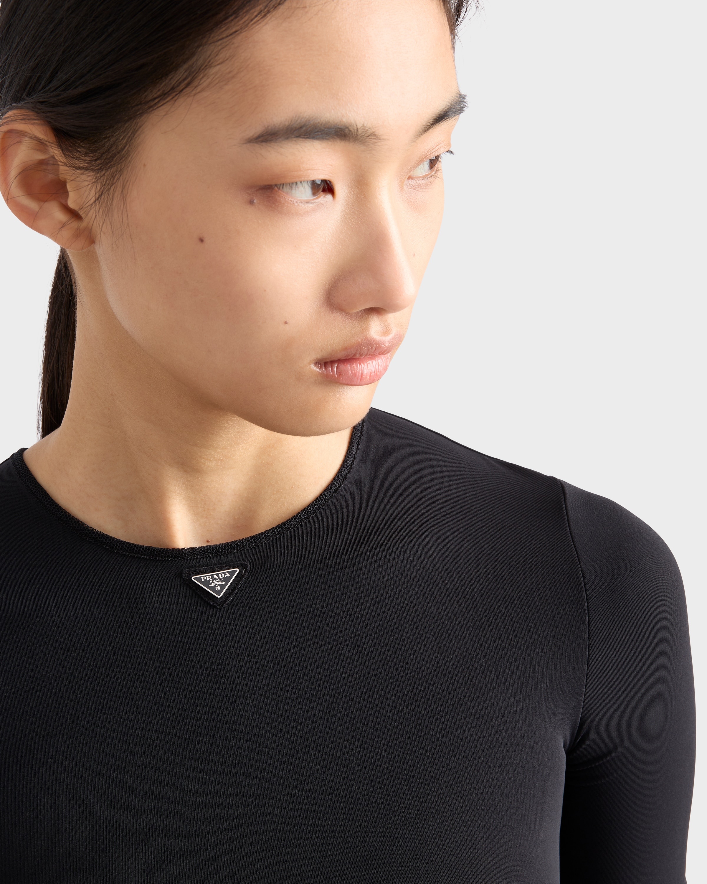 Short-sleeved stretch fabric T-shirt - 3