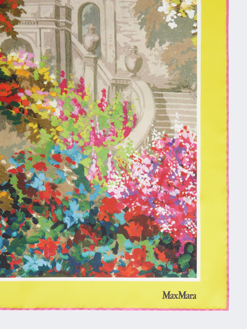 Max Mara Printed silk foulard - PALE YELLOW outlook