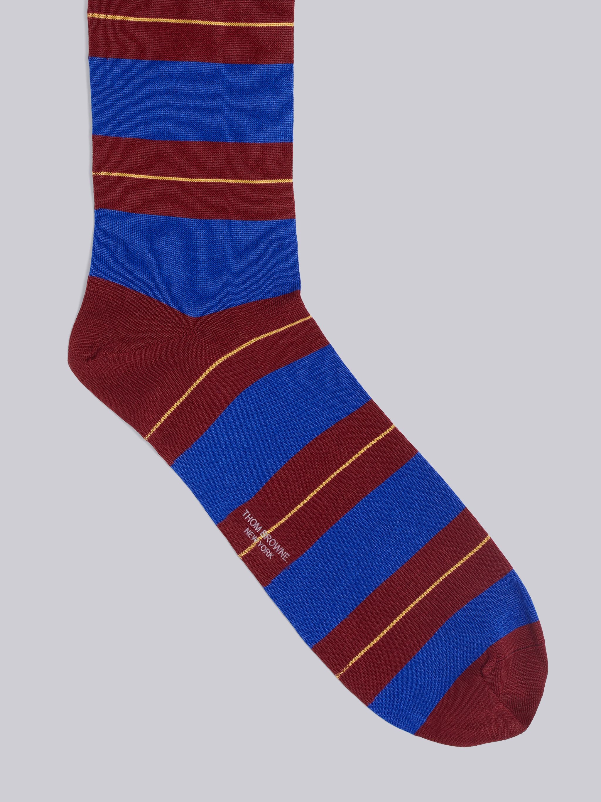 Multi-color Cotton FC Barcelona Logo Mid-calf Socks - 2