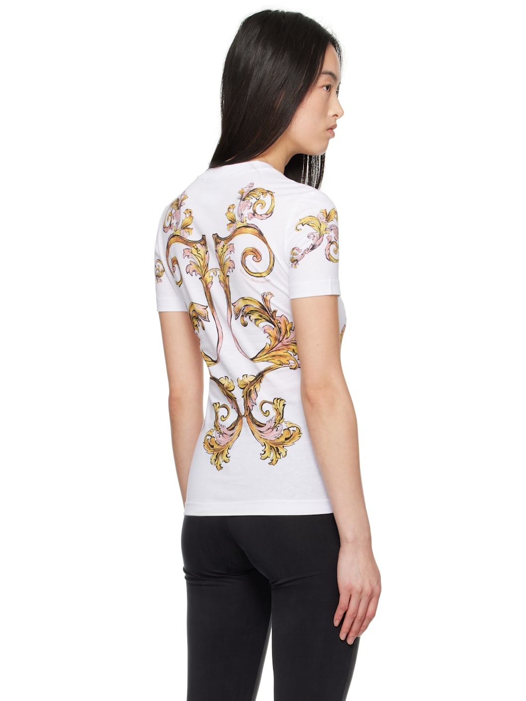 White Outline Barocco T-shirt - 3