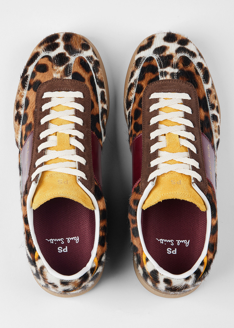 Women's Leather Animal Print 'Dover' Retro Gum Trainers 5