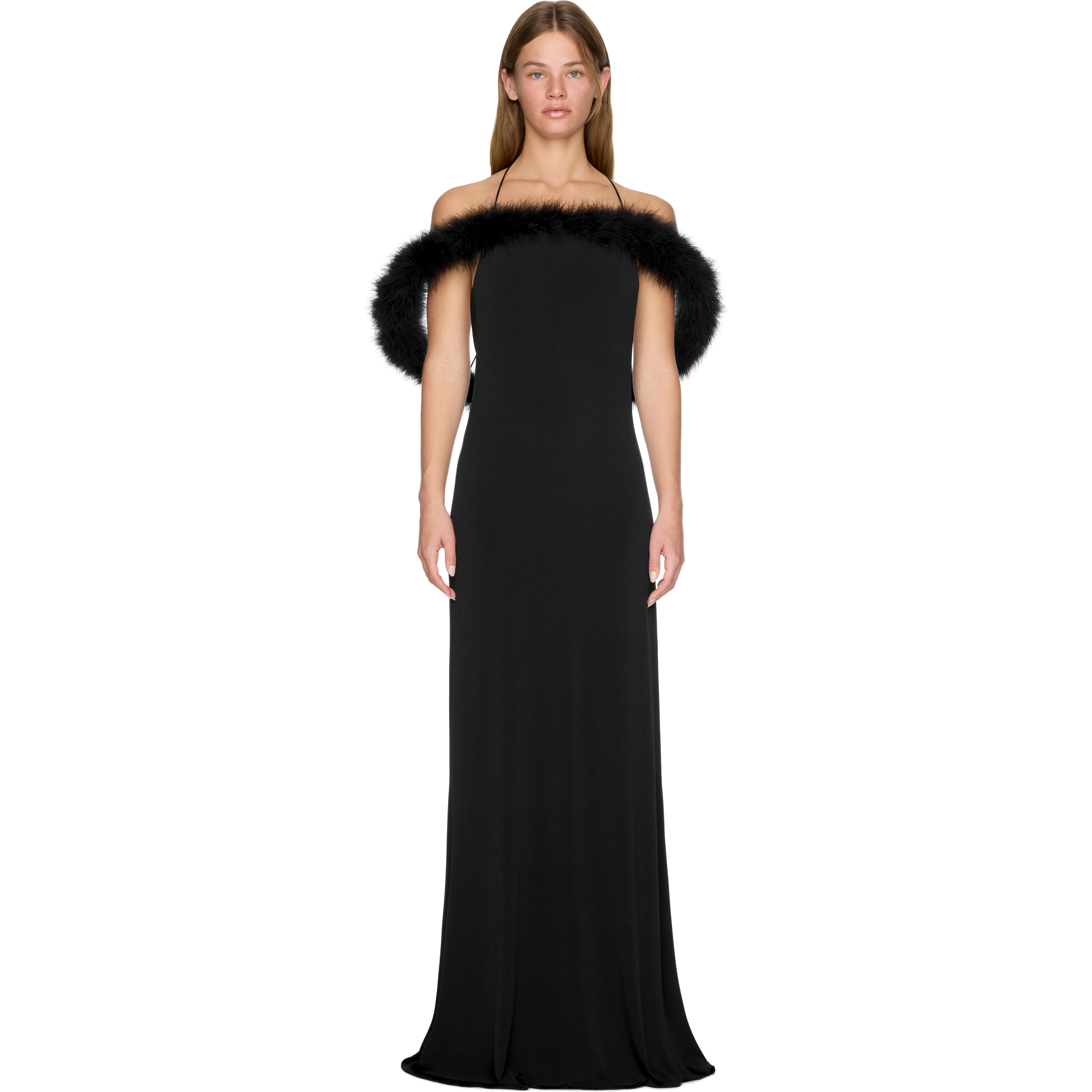 Boa Halo Long Dress - 1