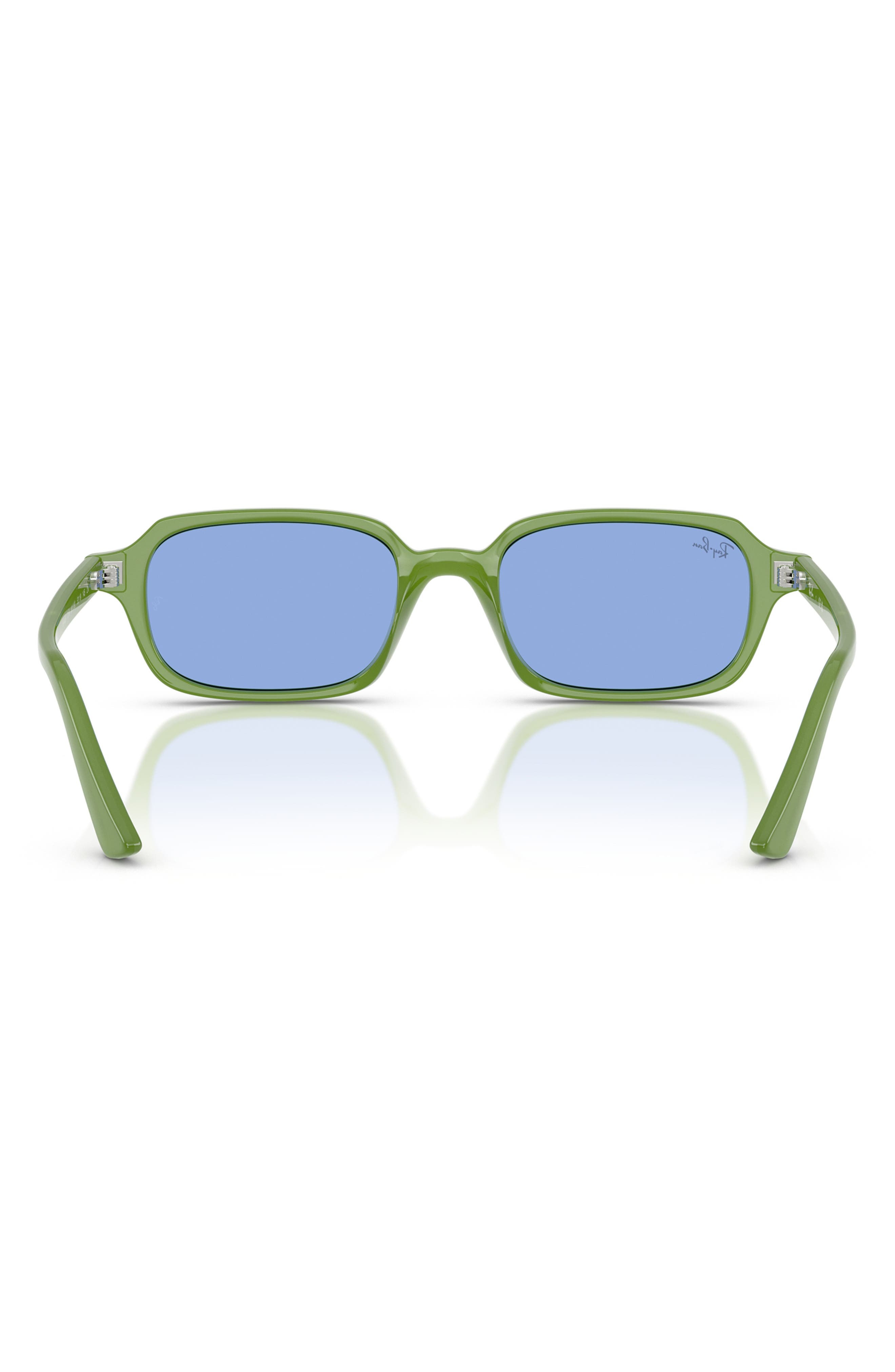 Ray-Ban Zuri 52mm Rectangle Sunglasses in Cloudy Jungle Green Blue at Nordstrom - 5
