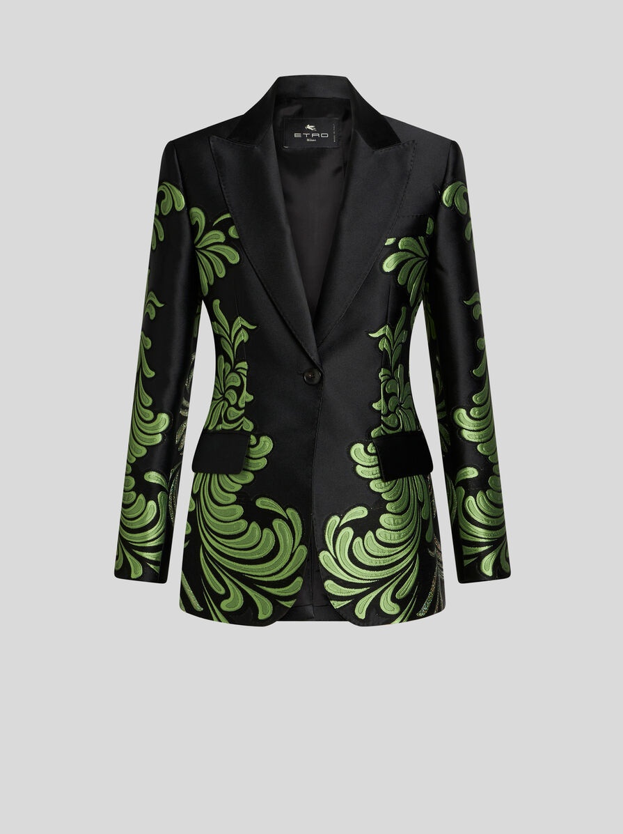 JACQUARD BROCADE JACKET - 1