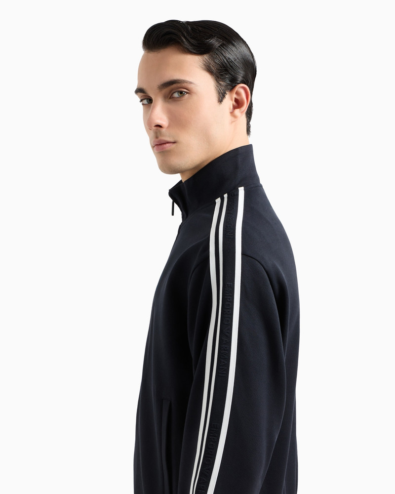 FULL-ZIP SWEATSHIRT IN JERSEY WITH LOGO BANDS 5