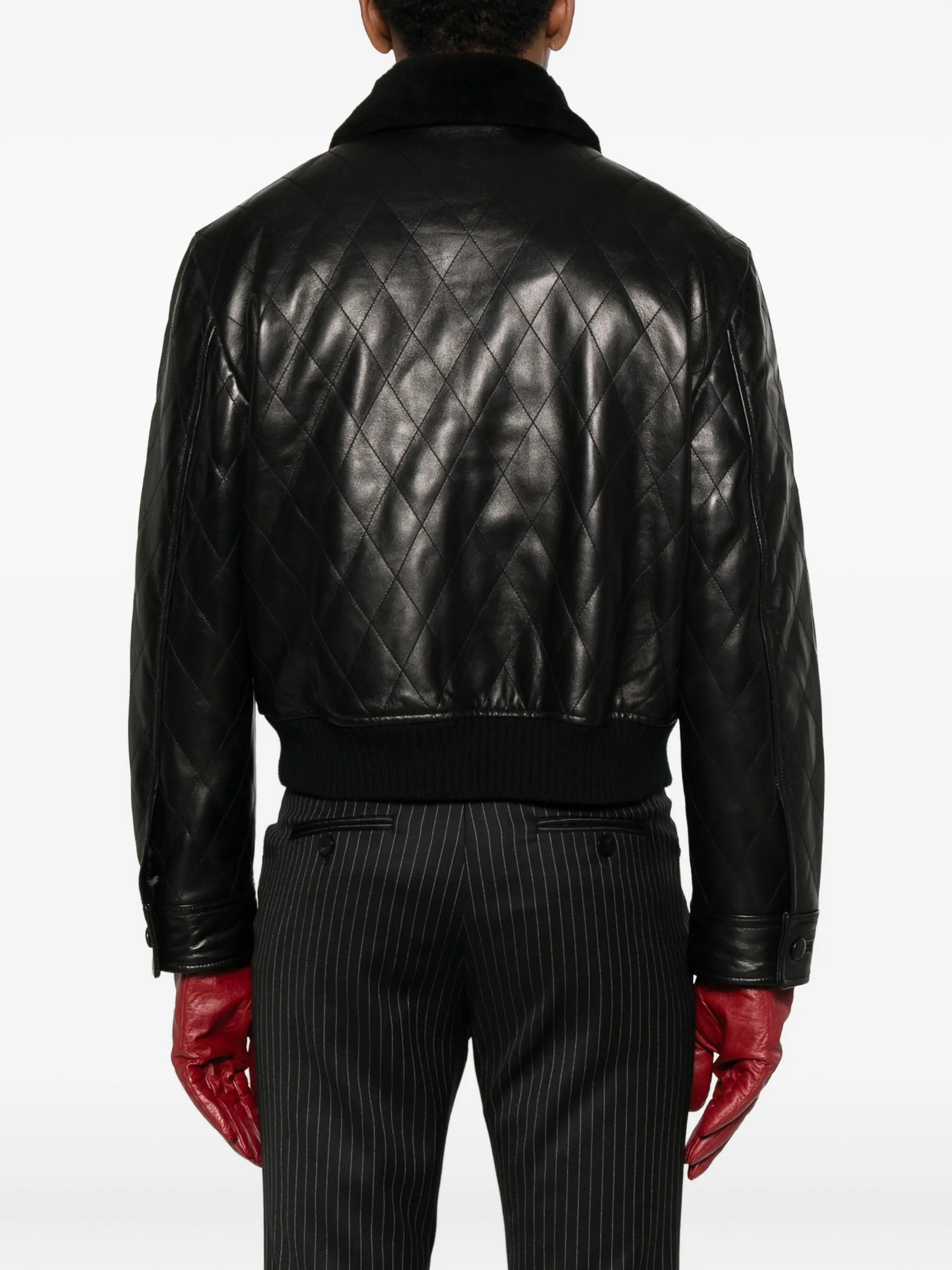 Ernest W. Baker Quilted Leather Jacket - 4