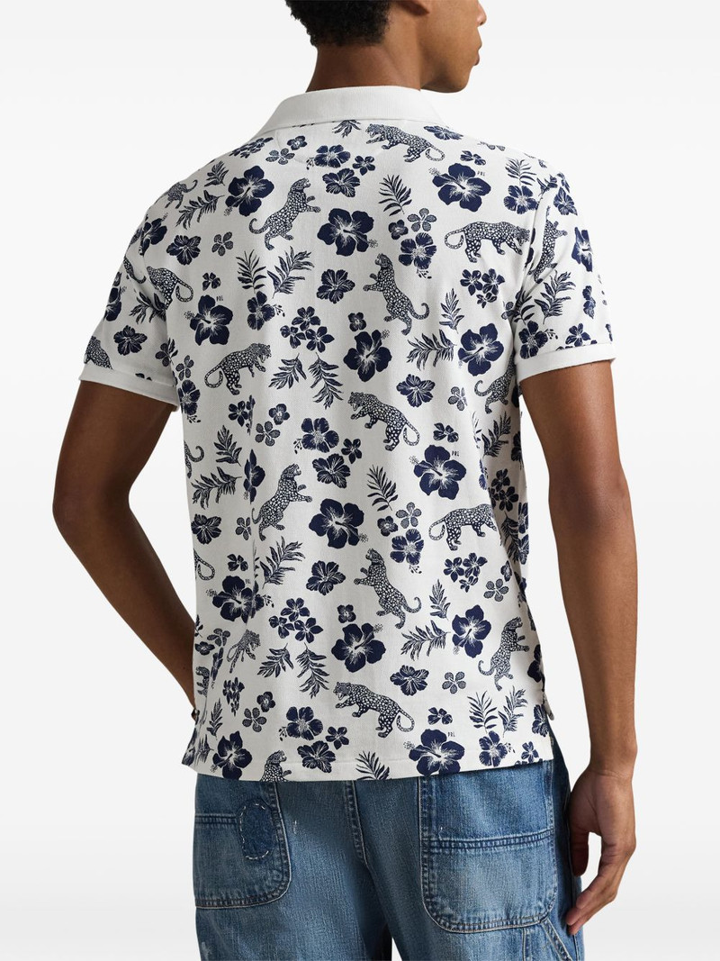 tropical-print polo shirt 4