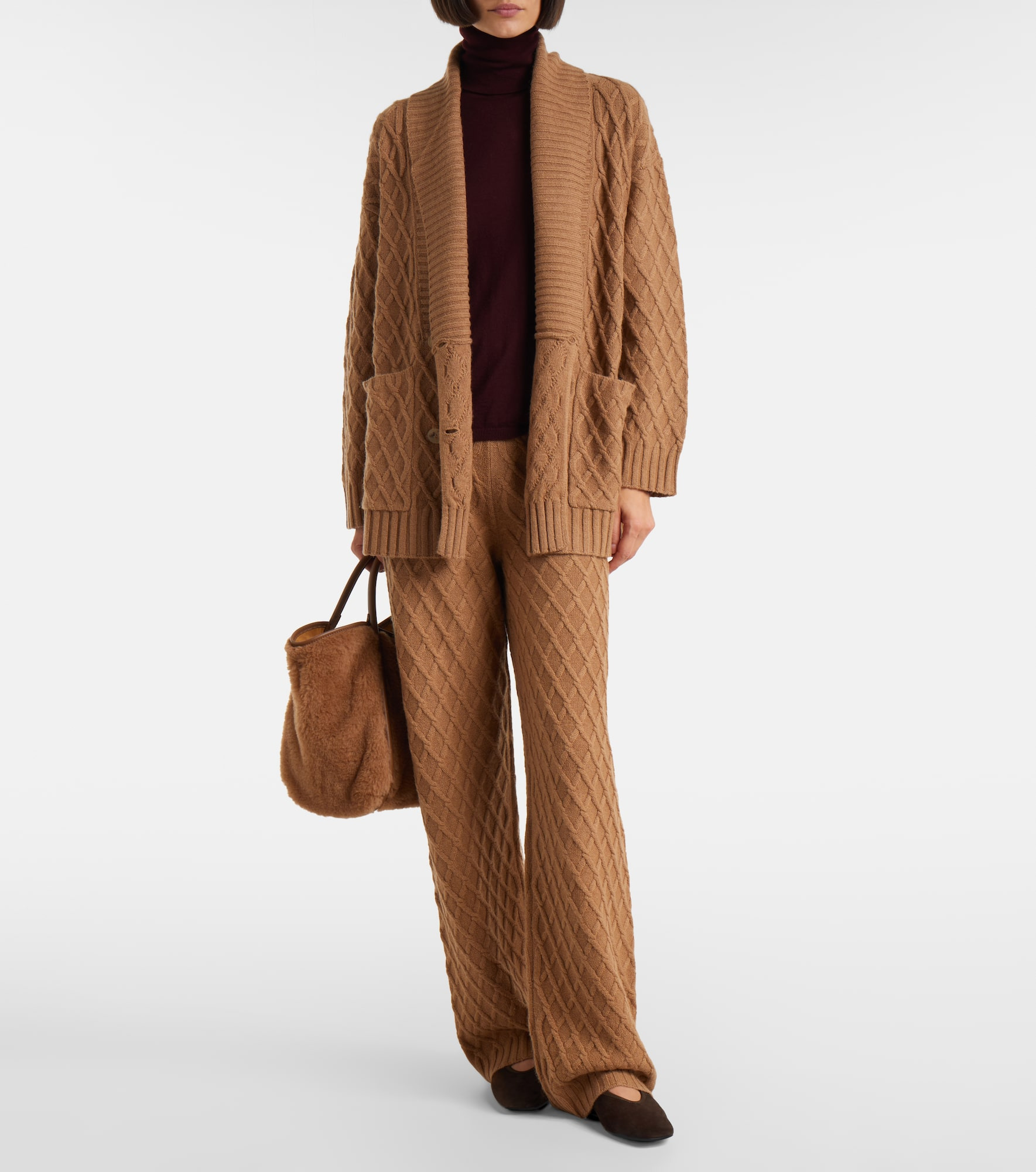 Pevera high-rise wool wide-leg pants - 2