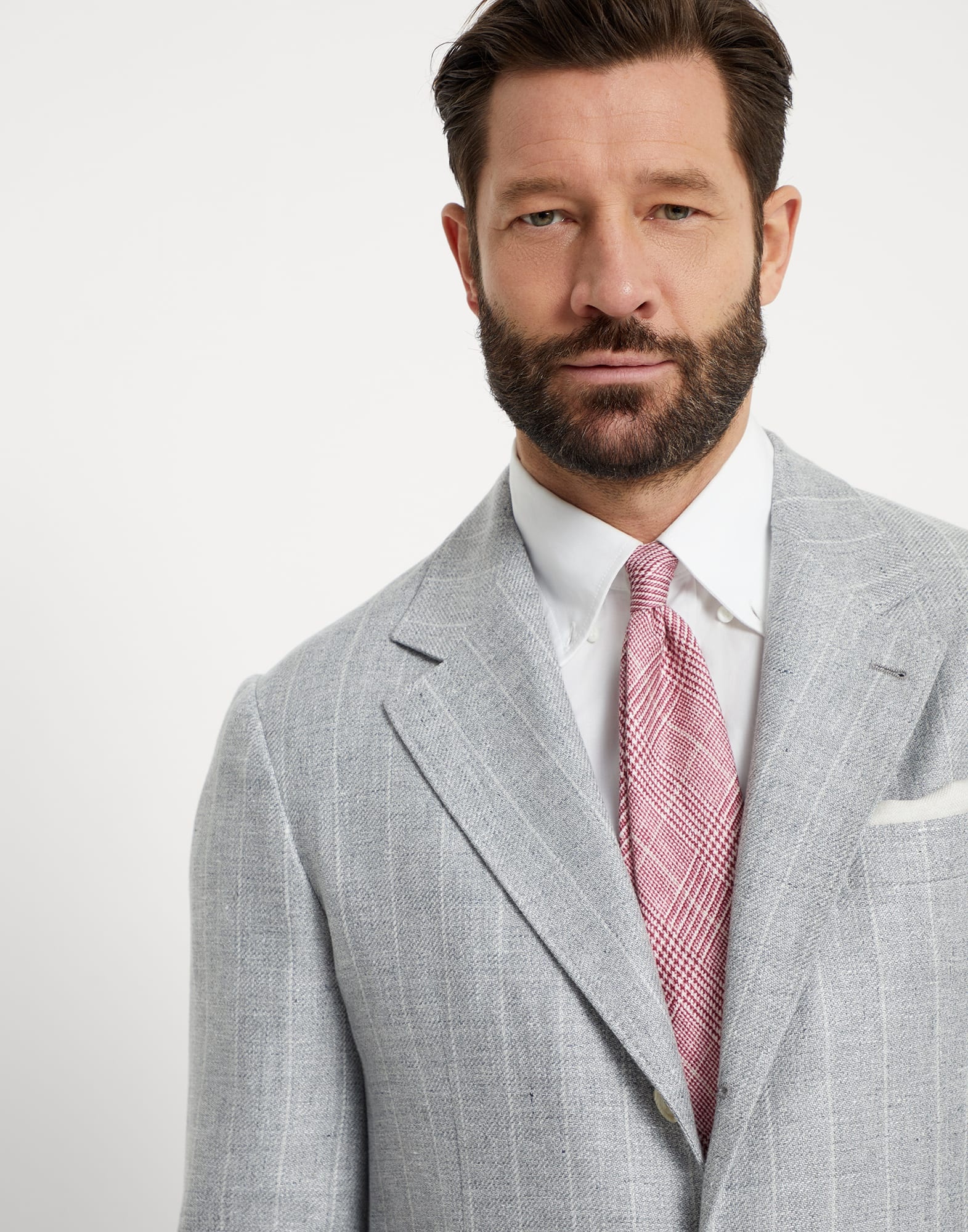 Linen and silk Prince of Wales tie - 3