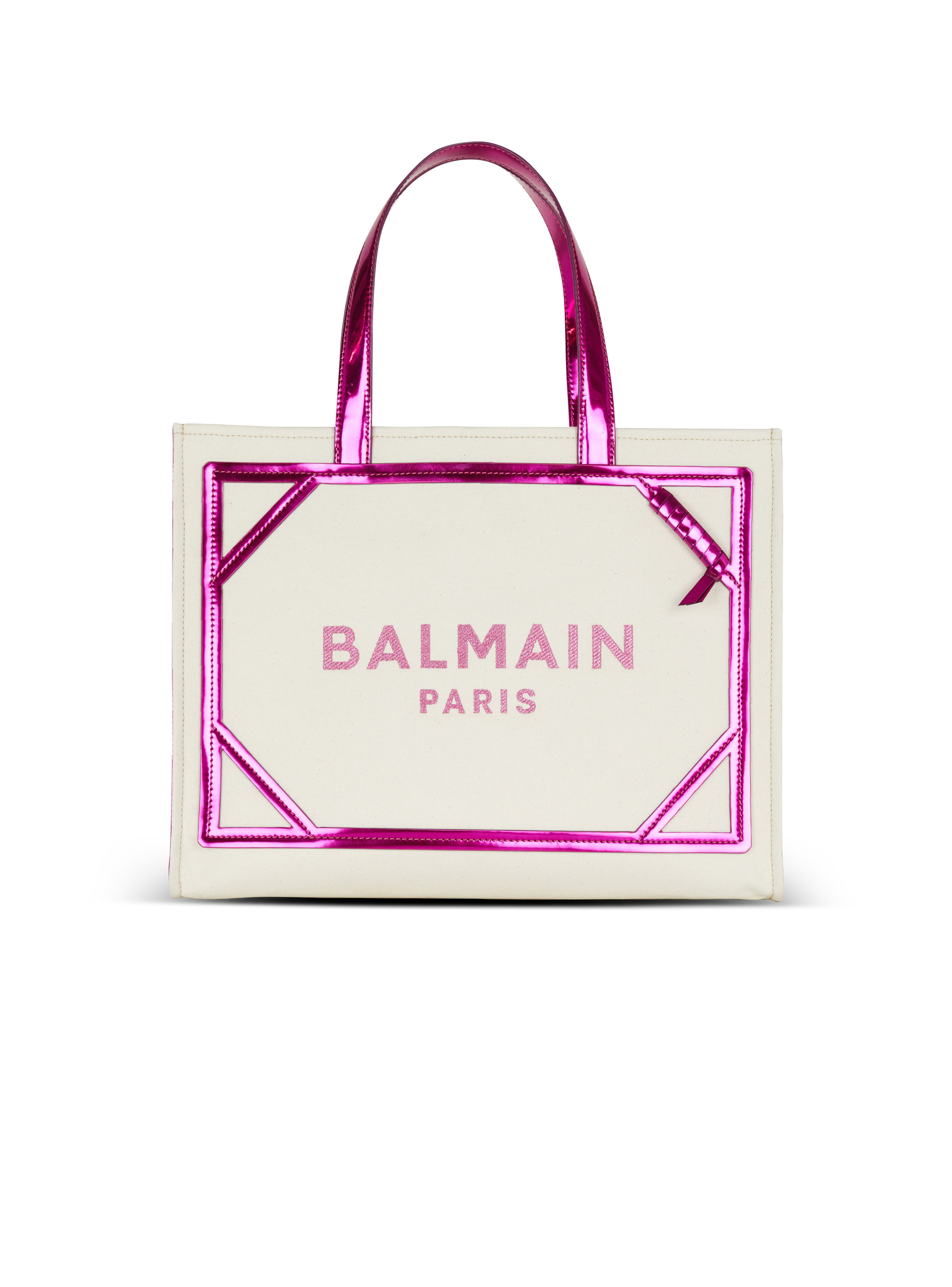 B-Army 42 tote bag in canvas and mirror-effect leather - 1