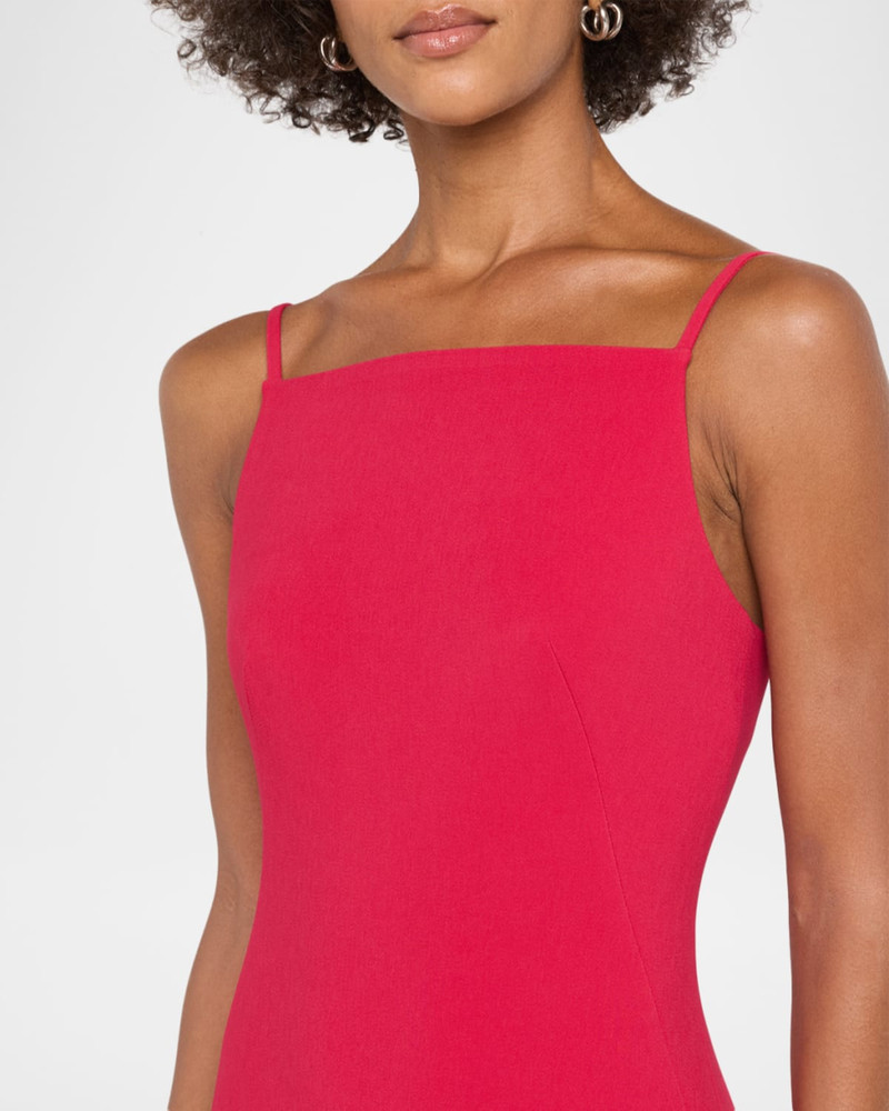Sliced Square-Neck Sleeveless Midi Dress 5