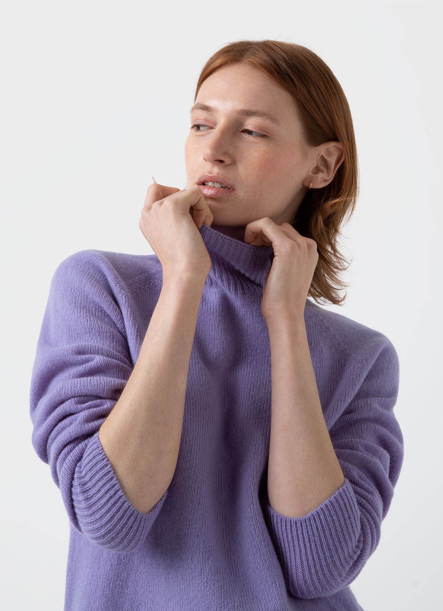 Lambswool Funnel Neck Jumper - 2