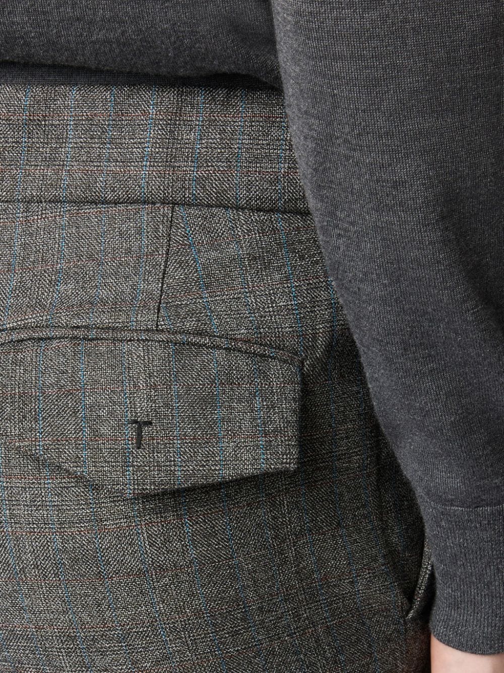 pressed-crease straight trousers - 5