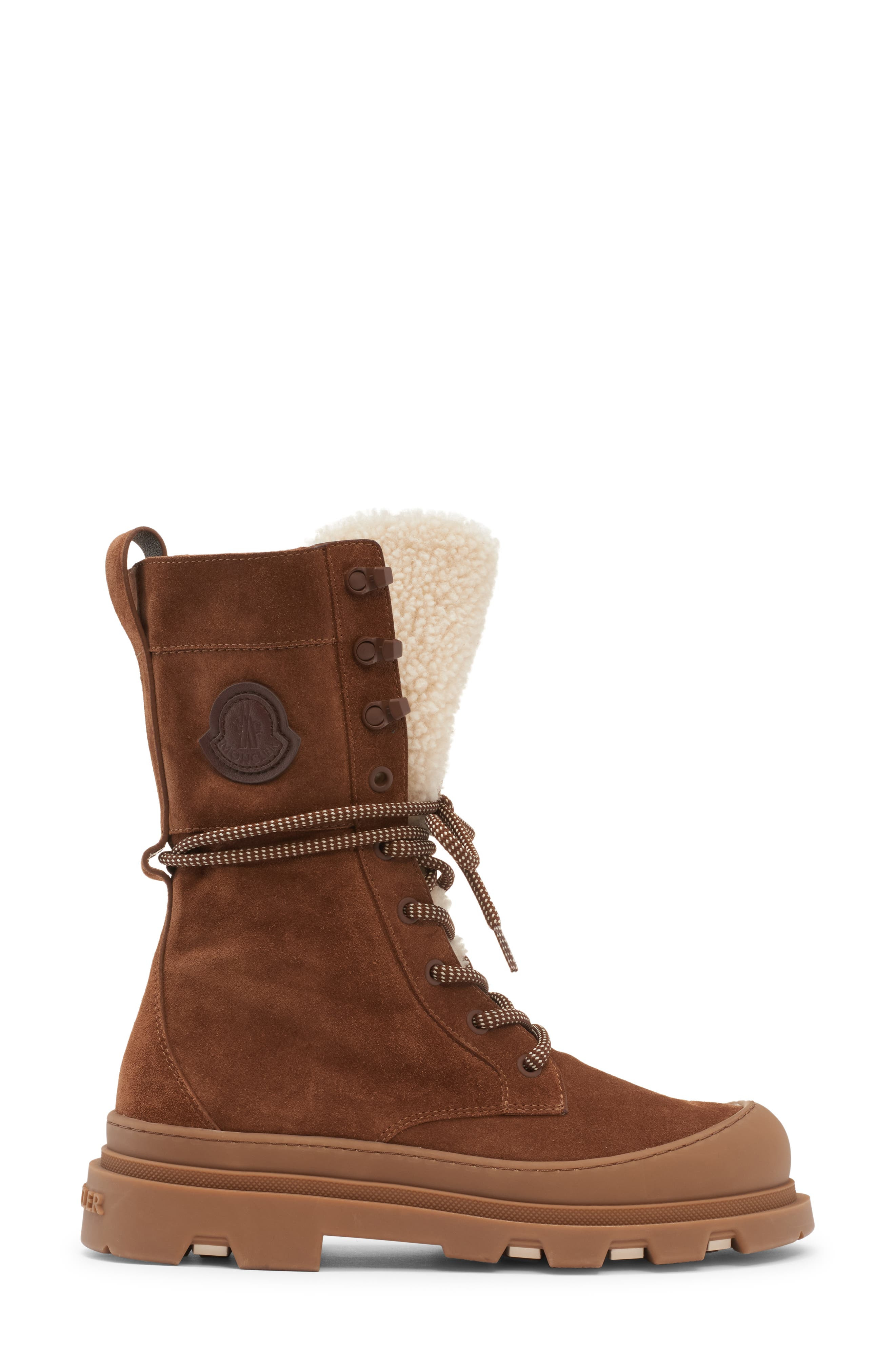 Moncler Vera Genuine Shearling Trim Boot in Pinecone at Nordstrom - 3