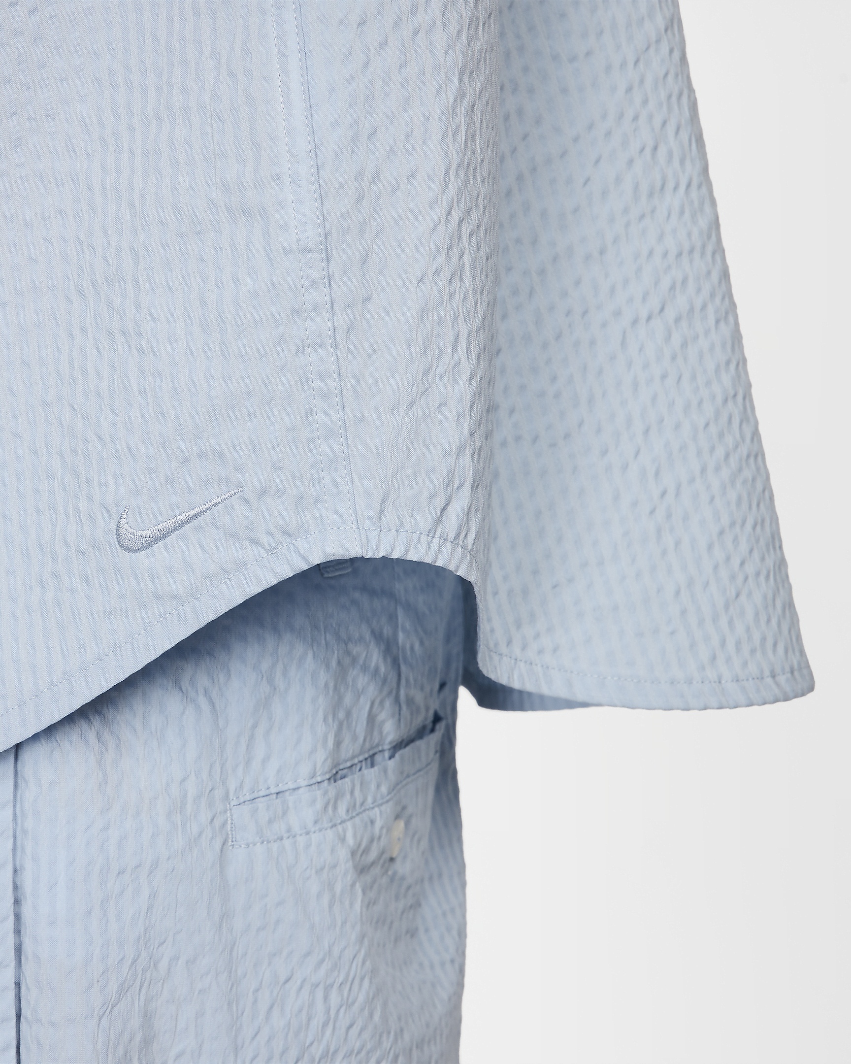Nike Life Men's Short-Sleeve Seersucker Button-Down Shirt - 5