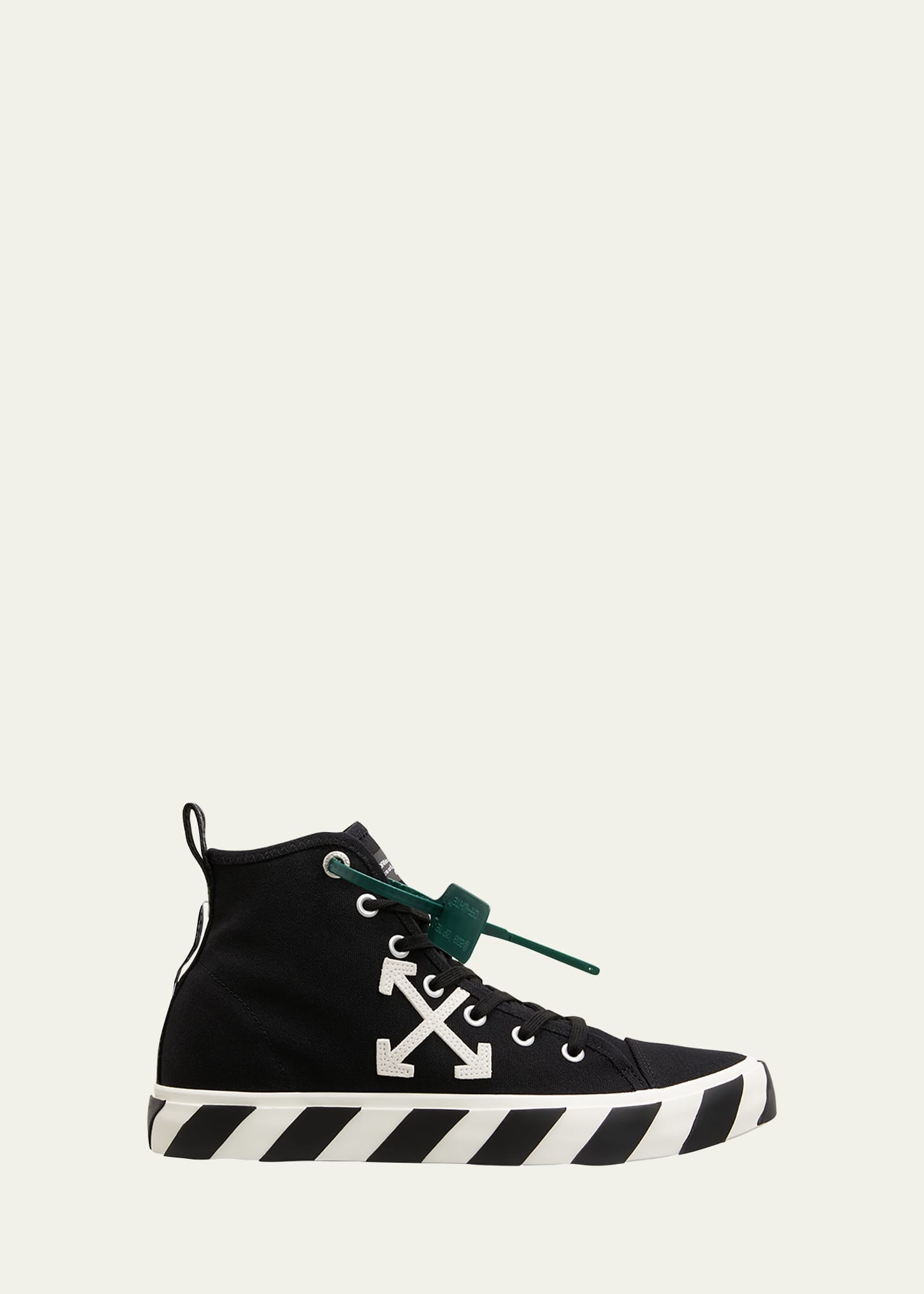 Men's Arrow Striped Canvas Mid-Top Sneakers - 1