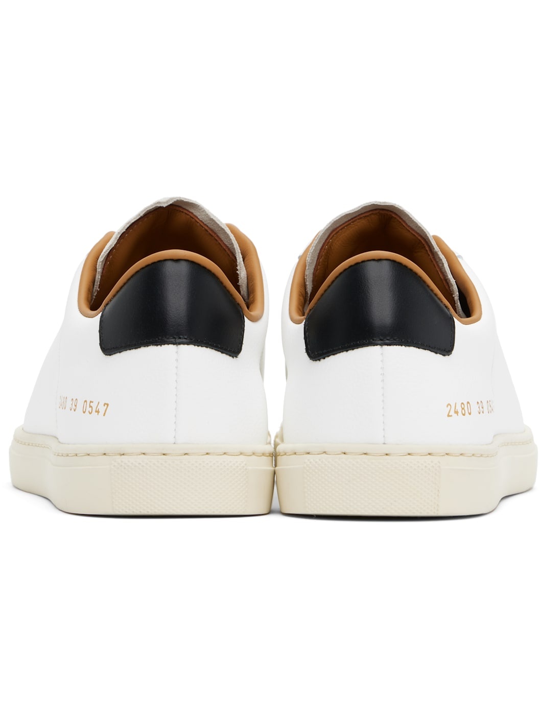 White Retro Low Profile Sneakers - 2