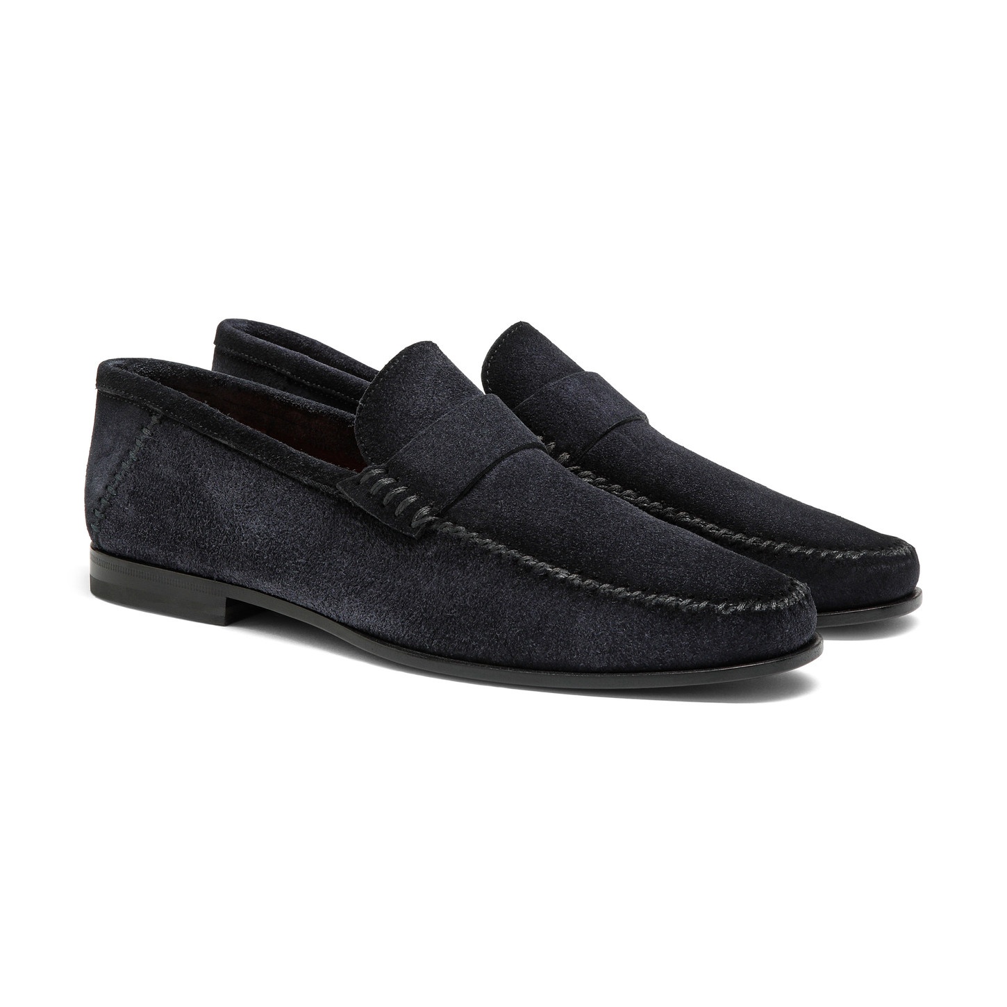 Men's blue suede penny loafer - 2