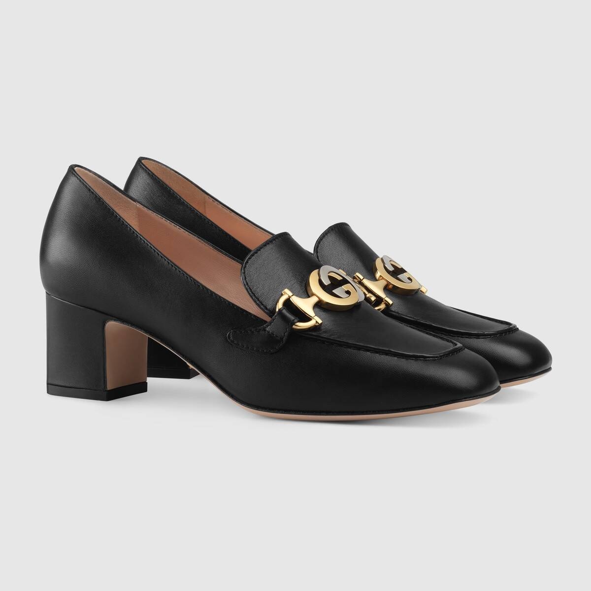 Gucci Zumi leather mid-heel loafer - 2