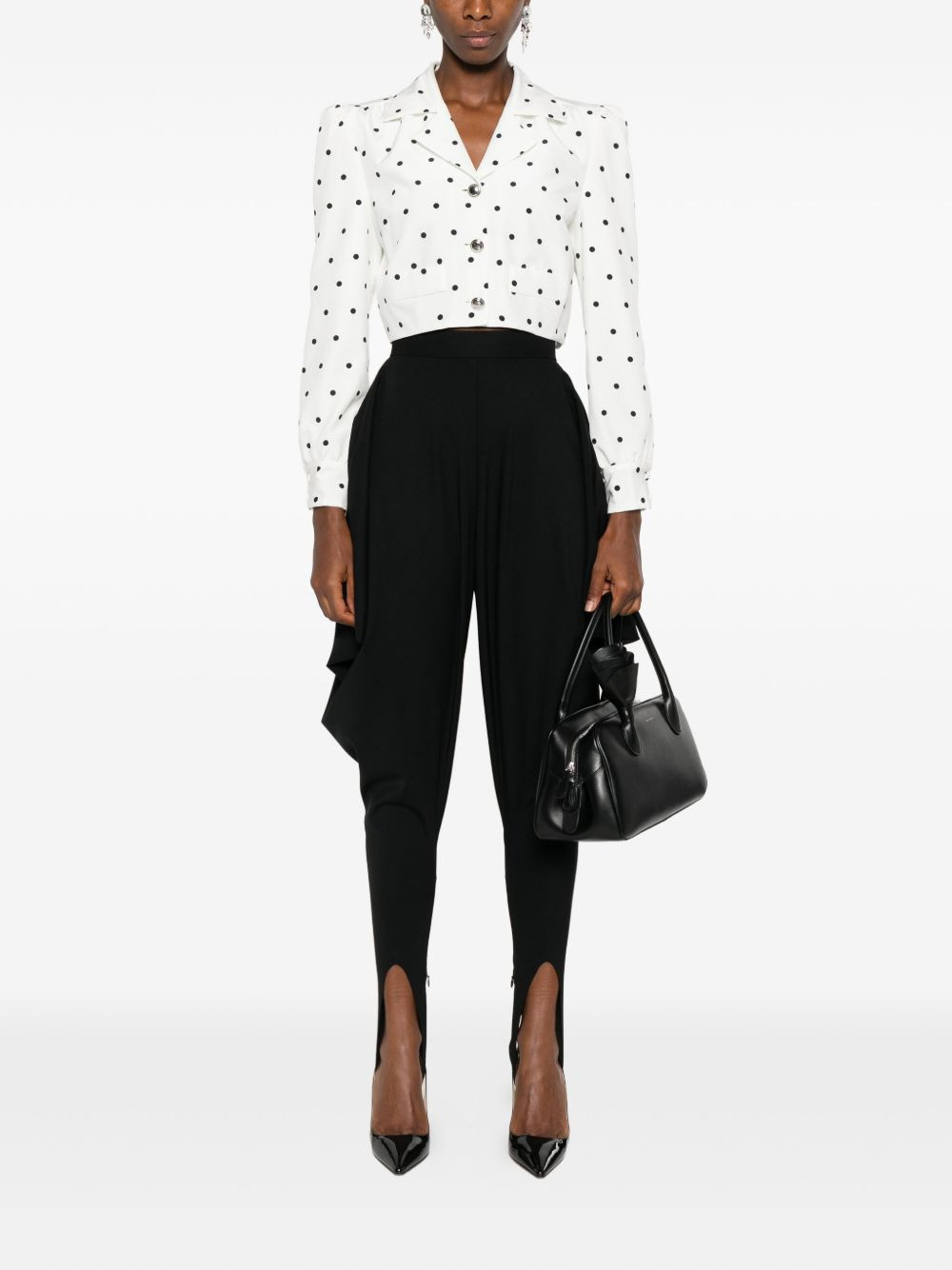 polka-dot buttoned jacket - 2