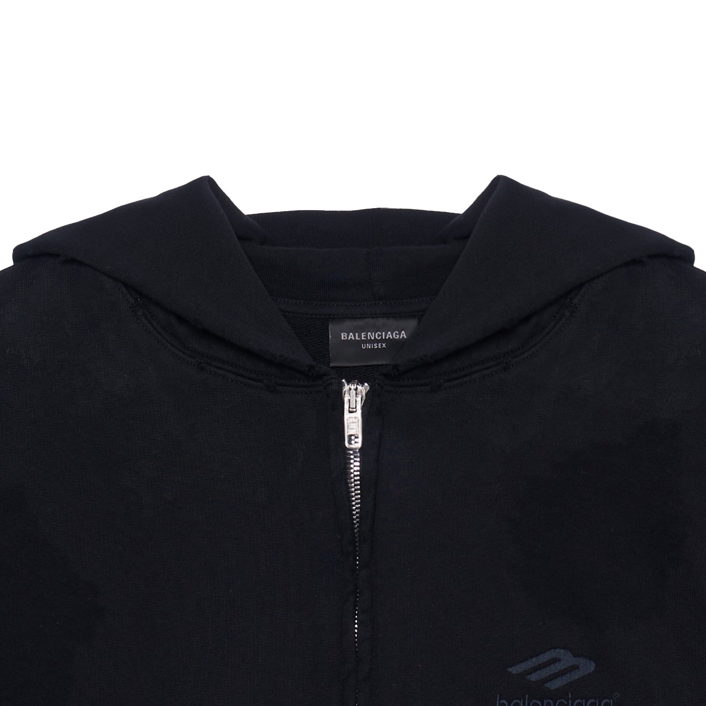 Balenciaga Heavy Metal Zip-Up Hoodie Small Fit 'Black Faded' 744454TOVD81055 - 5
