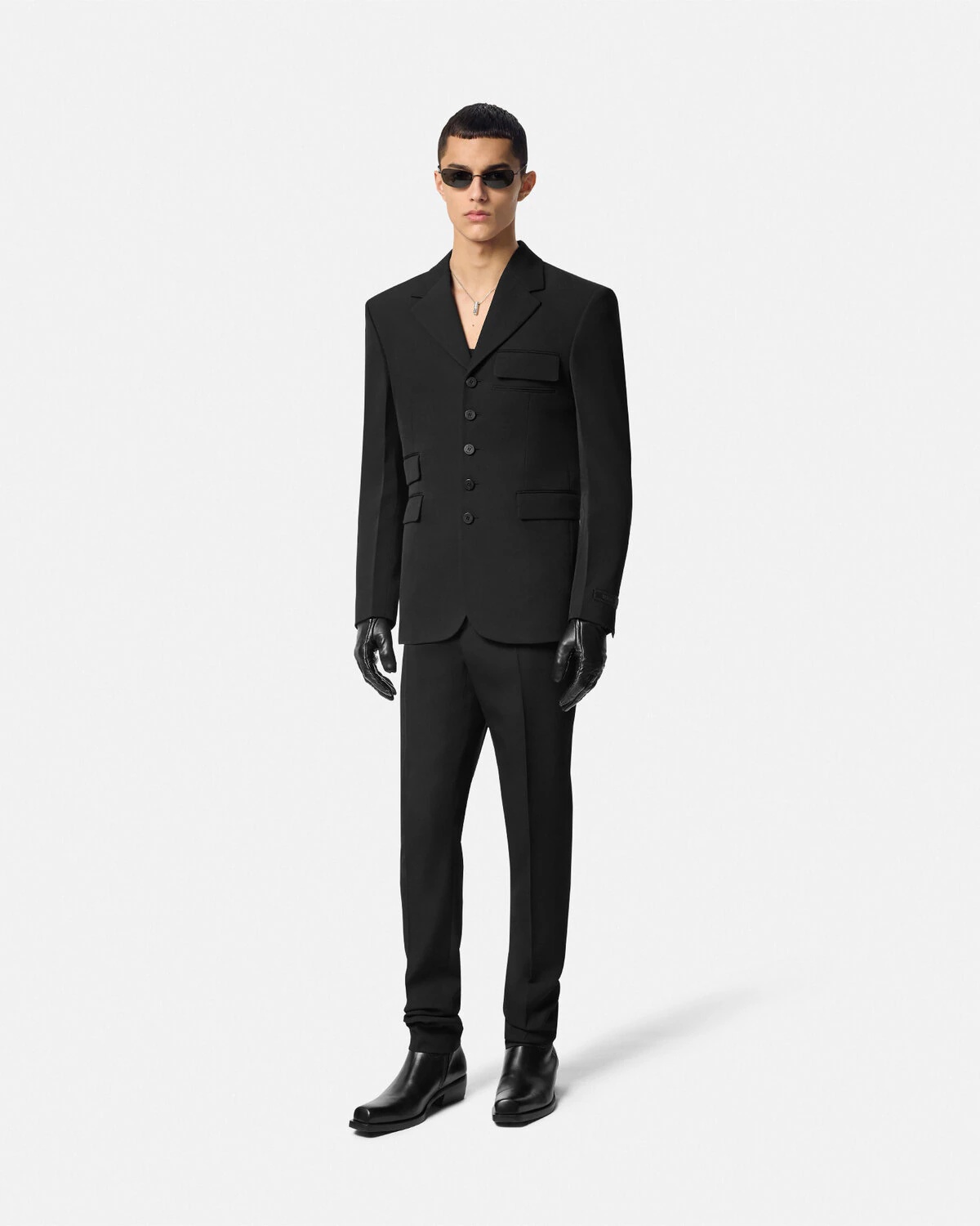 Light Wool Five-Button Blazer - 2