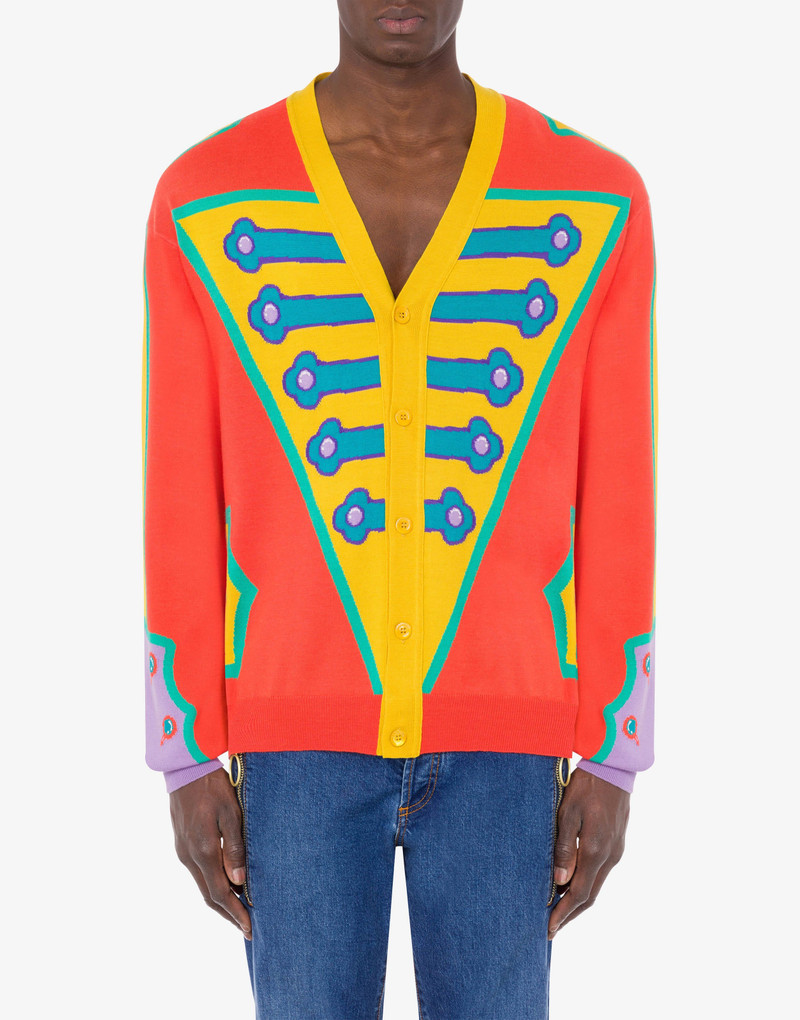 Moschino TROMPE L'ŒIL WOOL CARDIGAN outlook