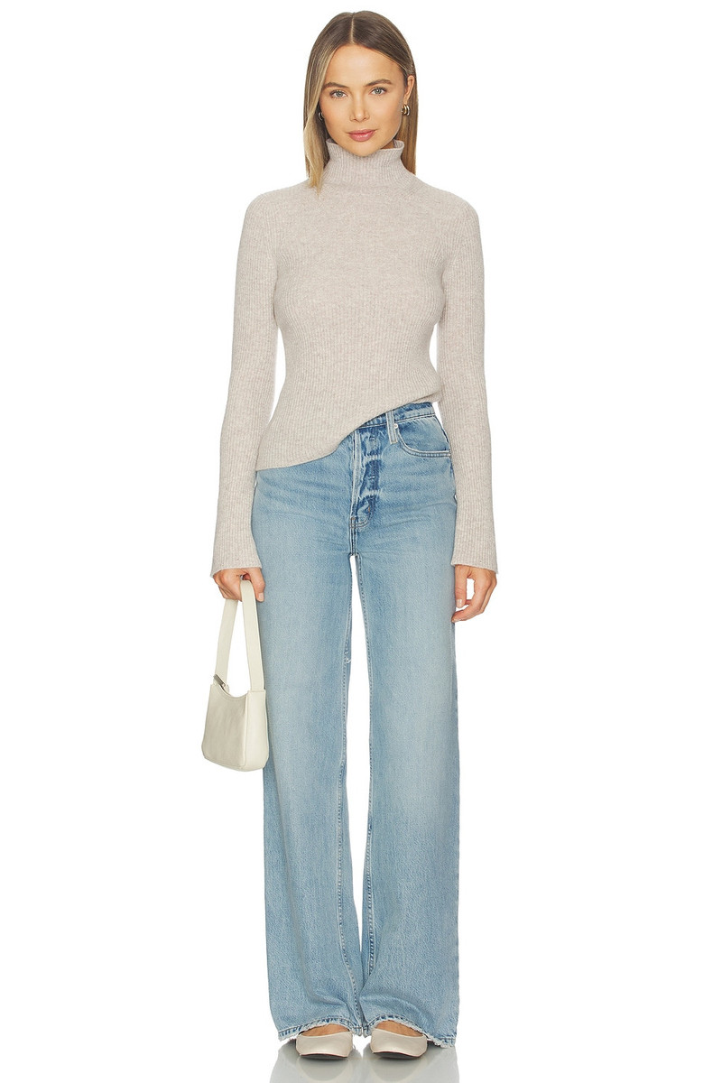 Ribbed Funnel Neck Sweater 4