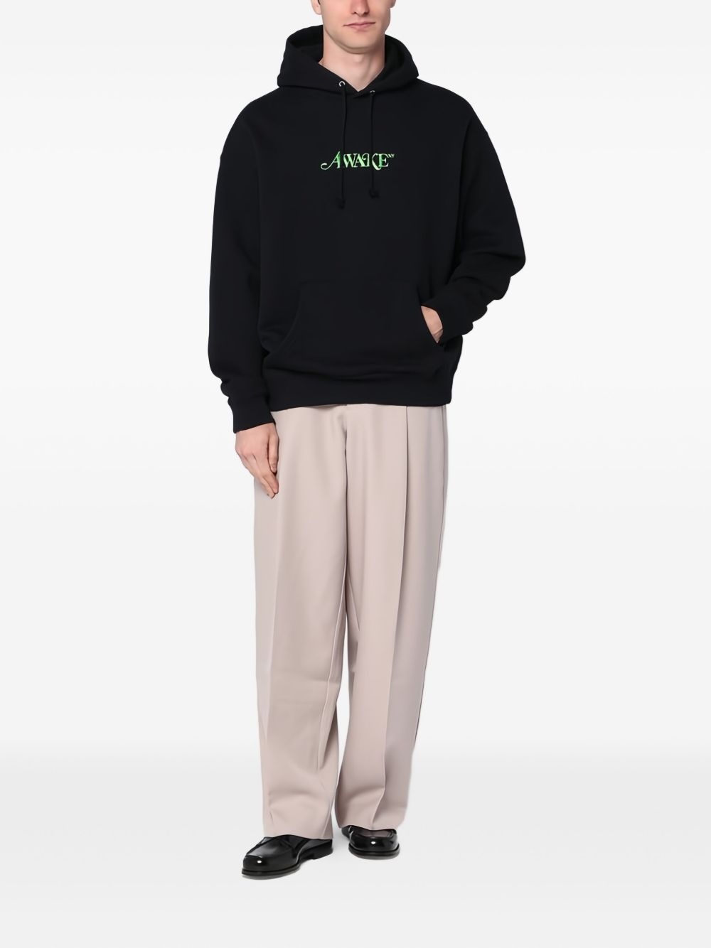 logo-embroidered hoodie - 2