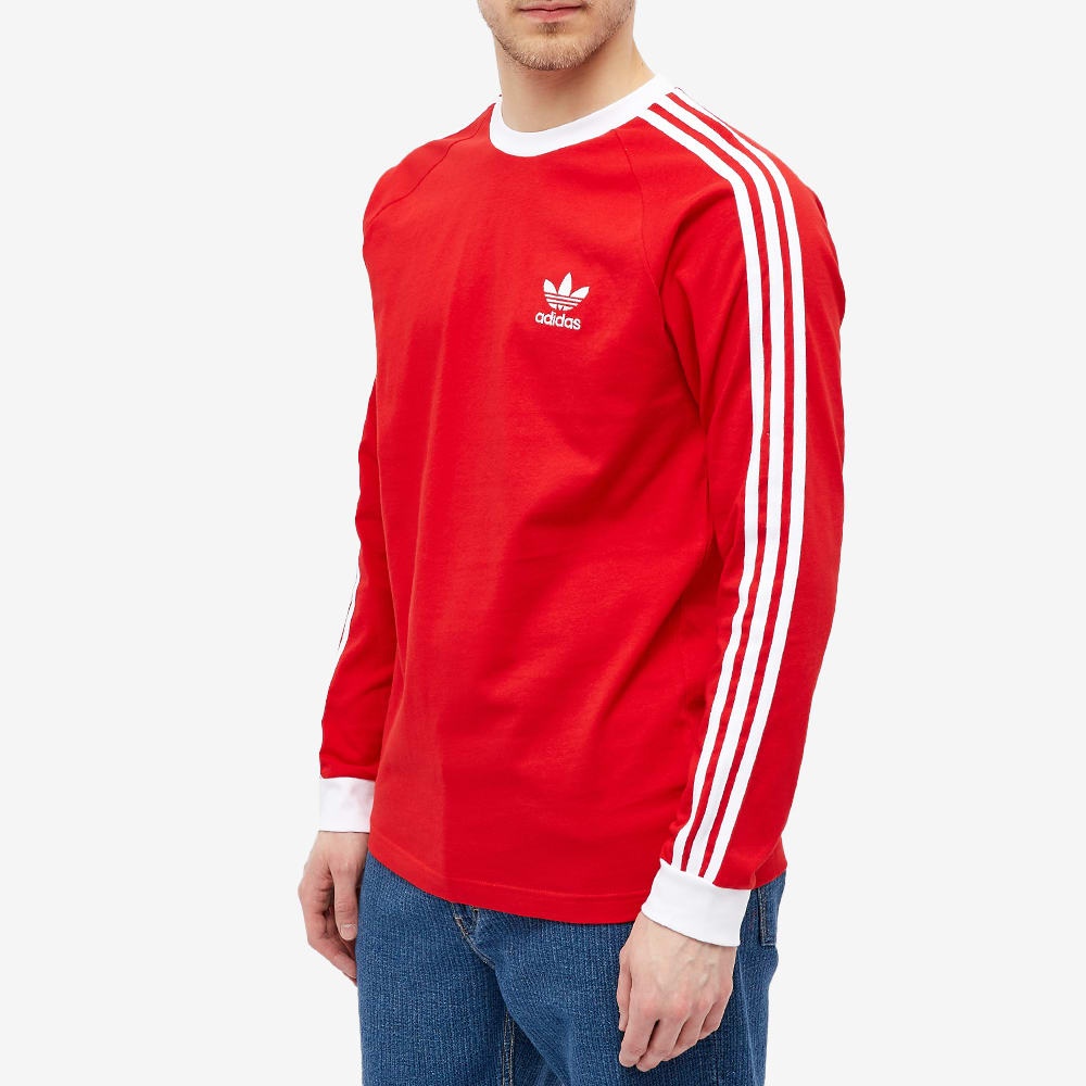 Adidas Long Sleeve 3 Stripe Tee - 4