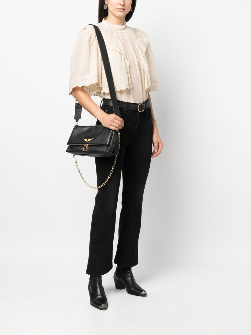 Zadig & Voltaire logo-plaque leather shoulder bag outlook