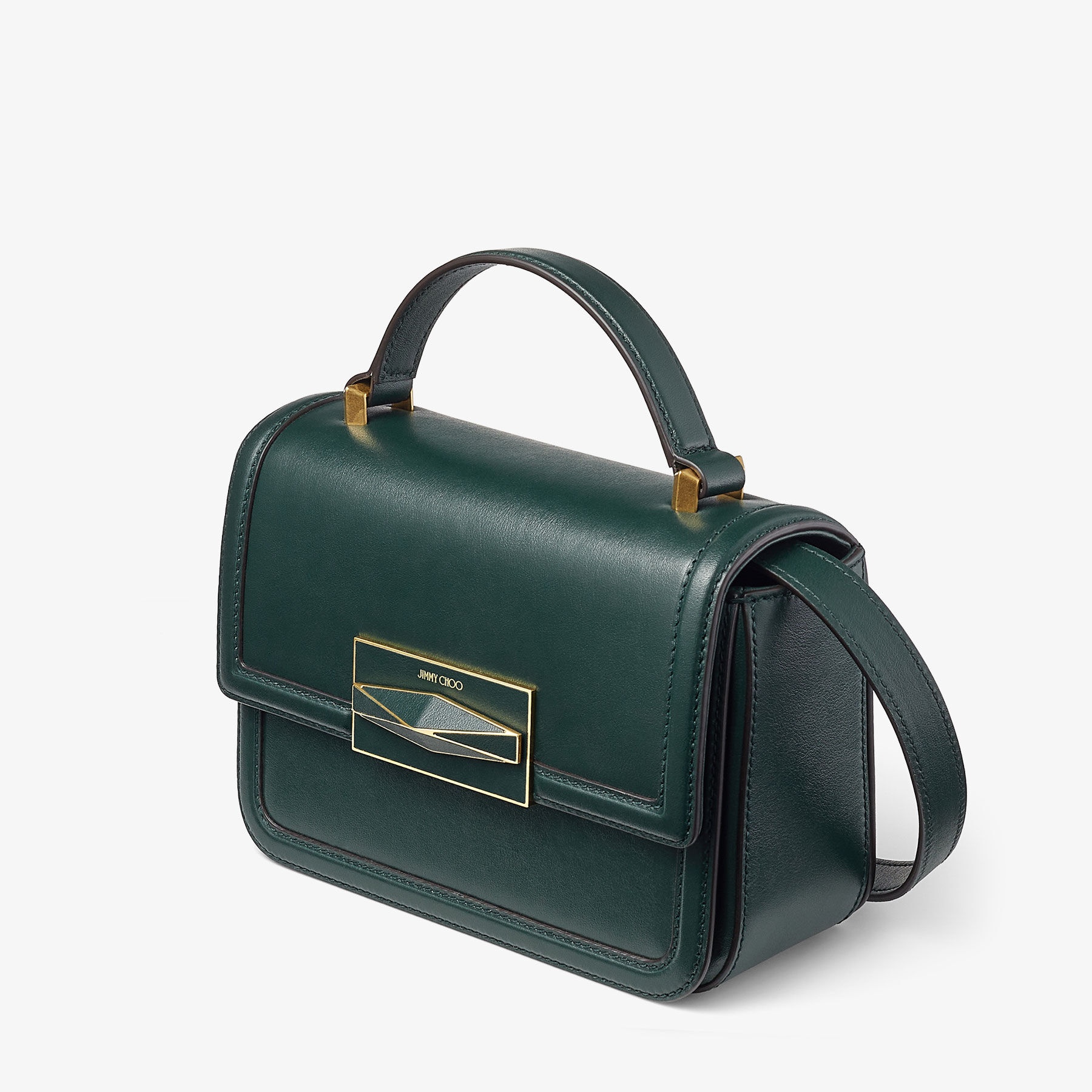Diamond Top Handle
Dark Green Smooth Calf Leather Top Handle Bag - 2