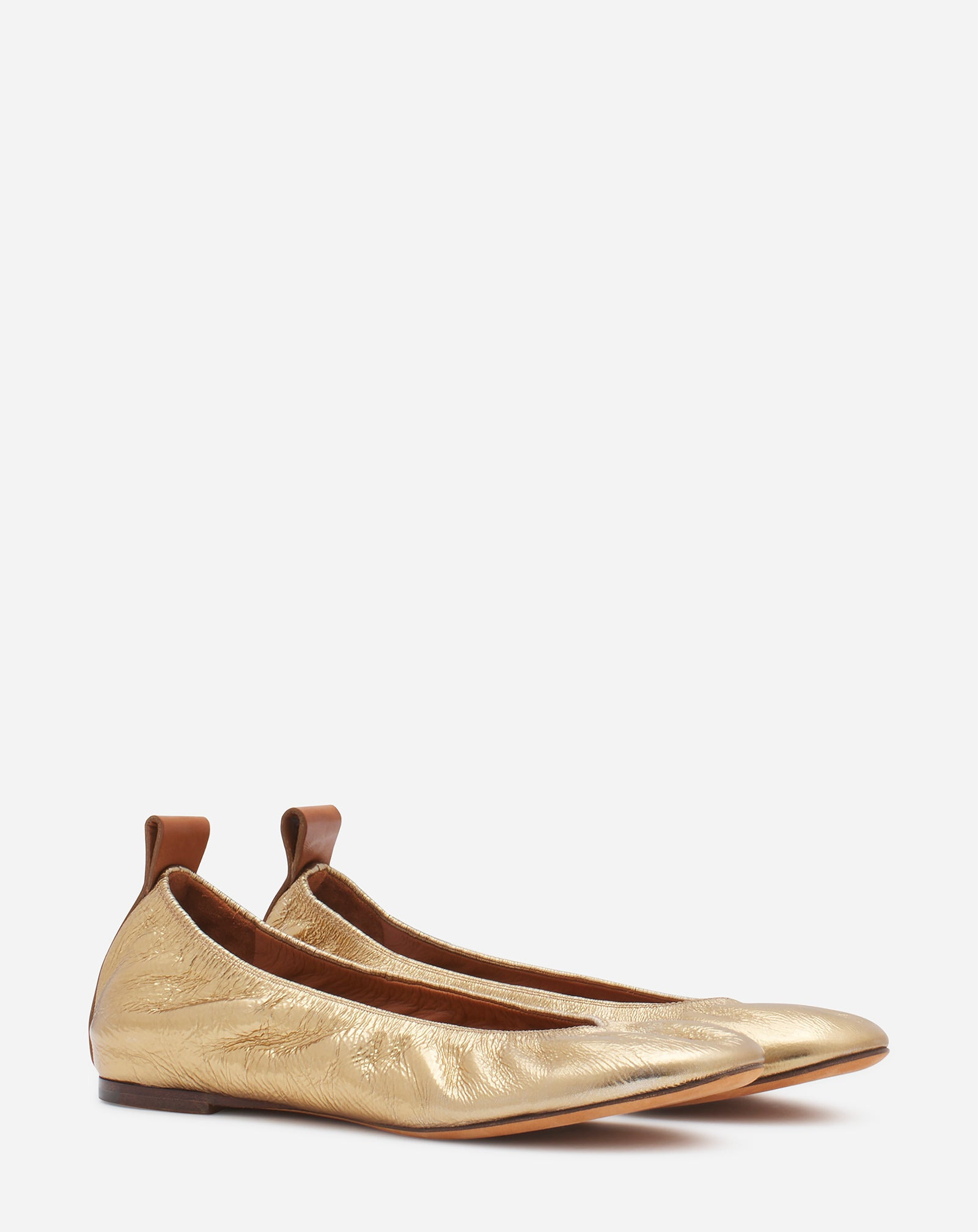 THE BALLERINA FLAT IN METALLIC LEATHER - 2