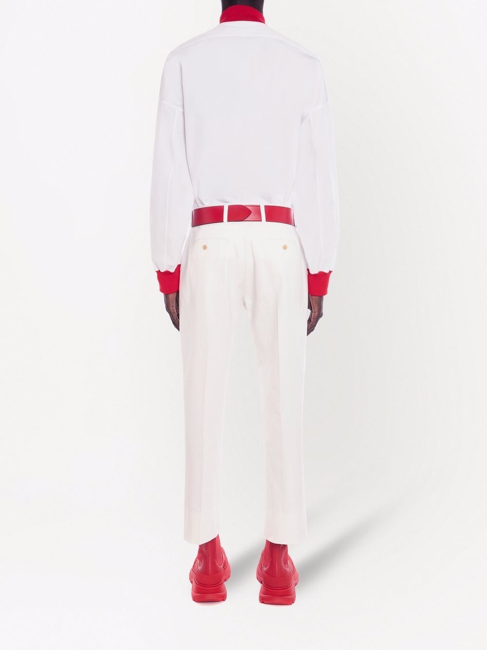 straight-leg tailored trousers - 4