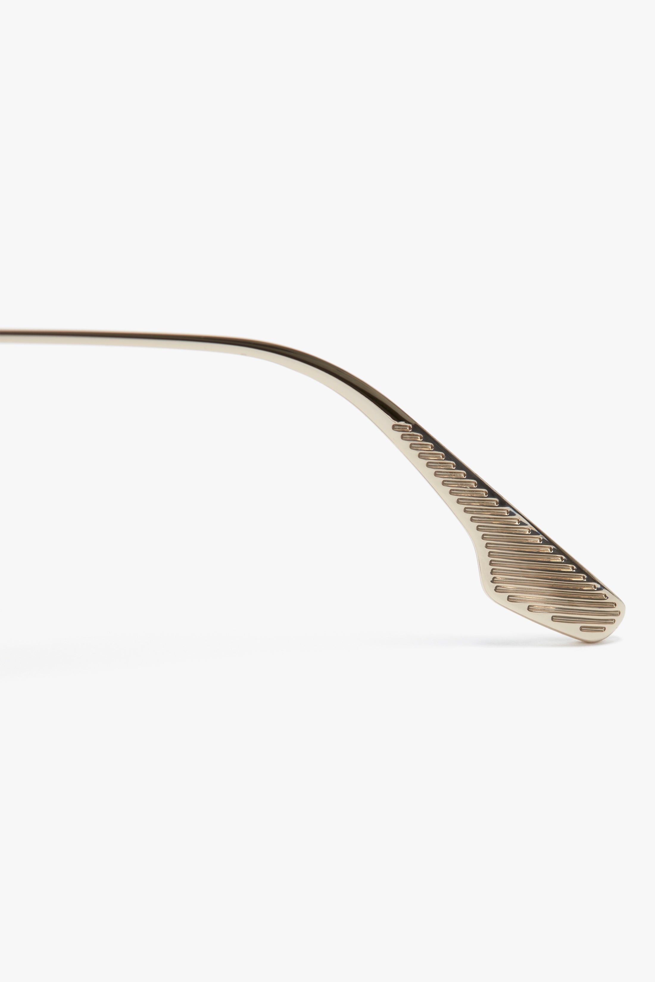V Metal Pilot Sunglasses In Gold-Khaki - 6