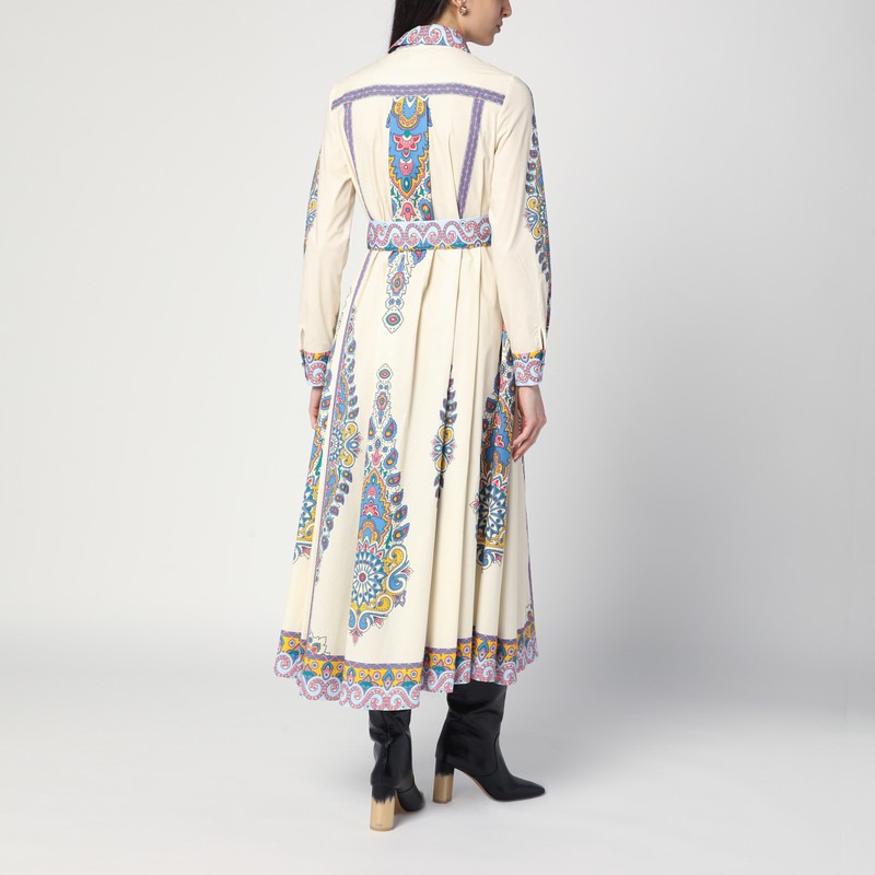 Etro Cotton Chemise Dress With Paisley Print Women - 2