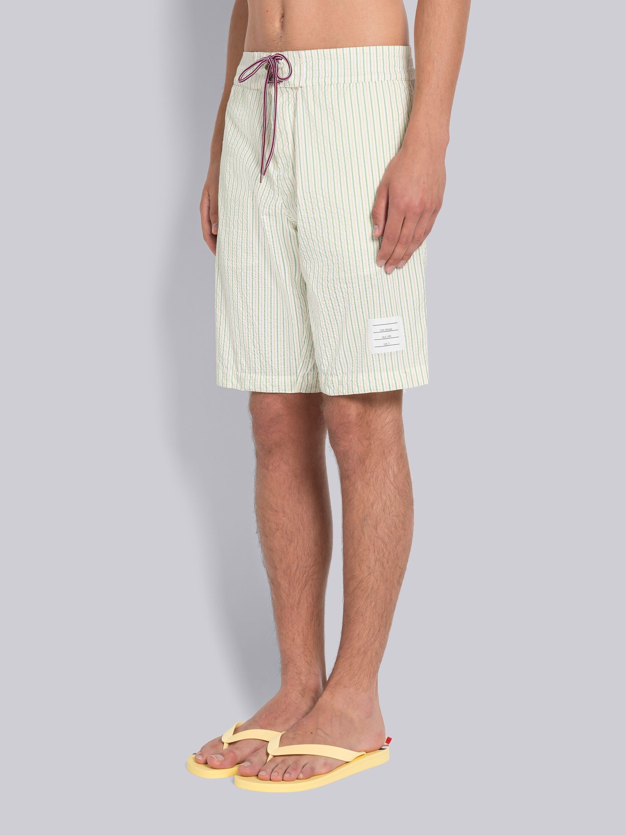 SWIM SEERSUCKER 4-BAR DRAWSTRING BOARD SHORT - 2