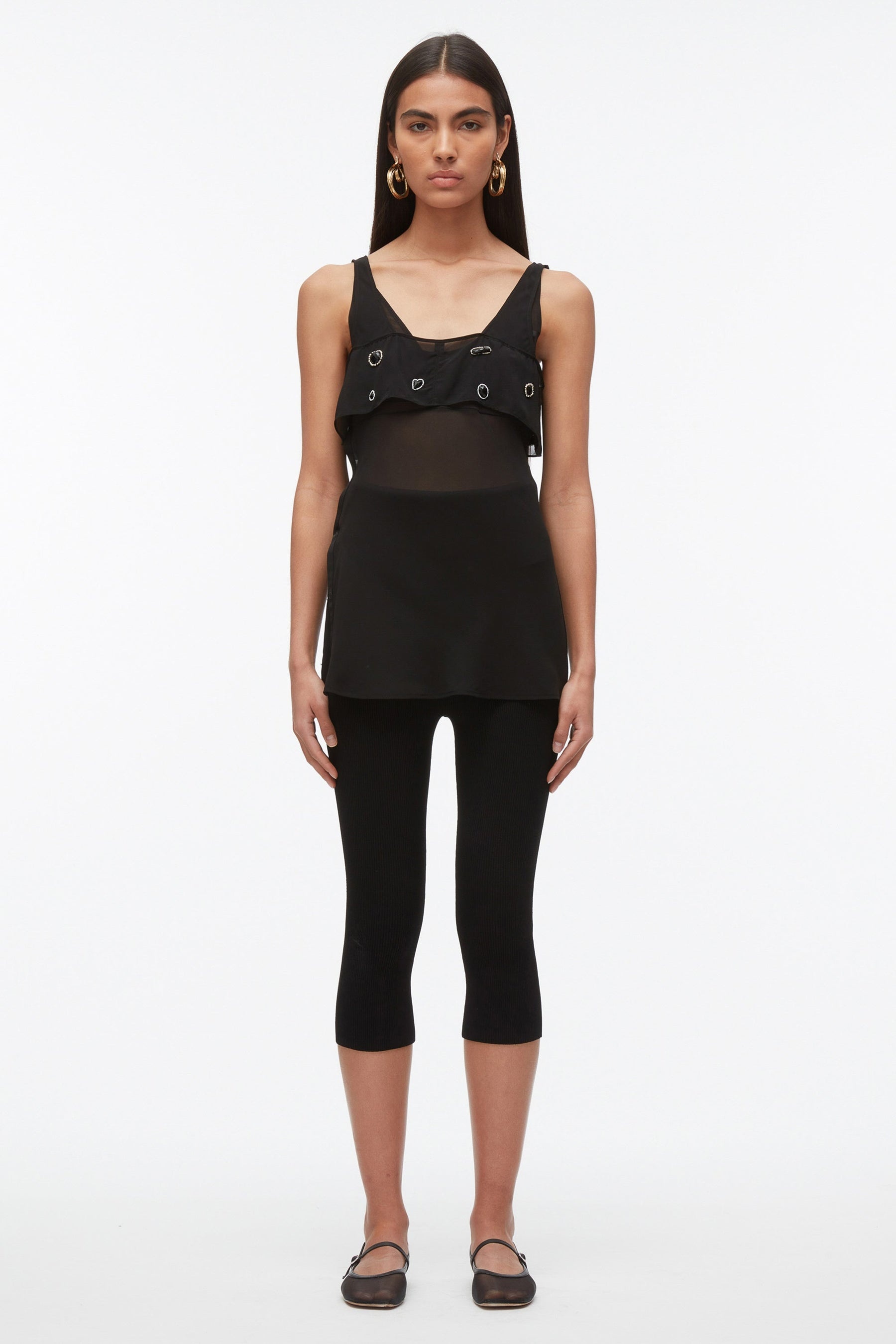 Halo Embroidered Chiffon Cami - 6