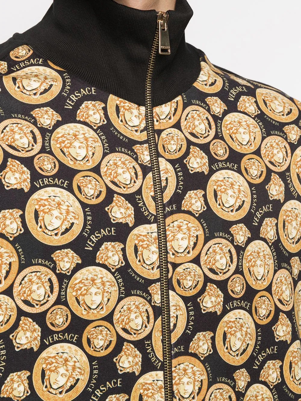 Medusa head motif cotton jacket - 5