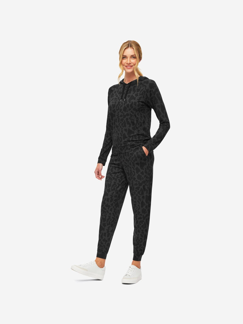 Derek Rose Women's Track Pants London 7 Micro Modal Stretch Black outlook