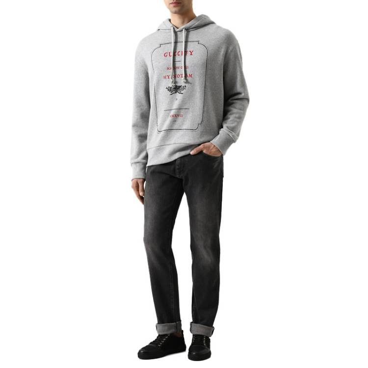 Gucci Hypnotism Graphic Hooded Sweatshirt 'Grey' 475374-X3N44-1672 - 4