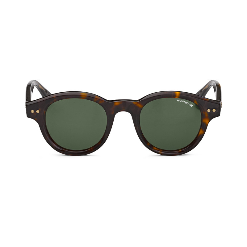 Round Sunglasses with Havana-Colored Acetate Frame 1